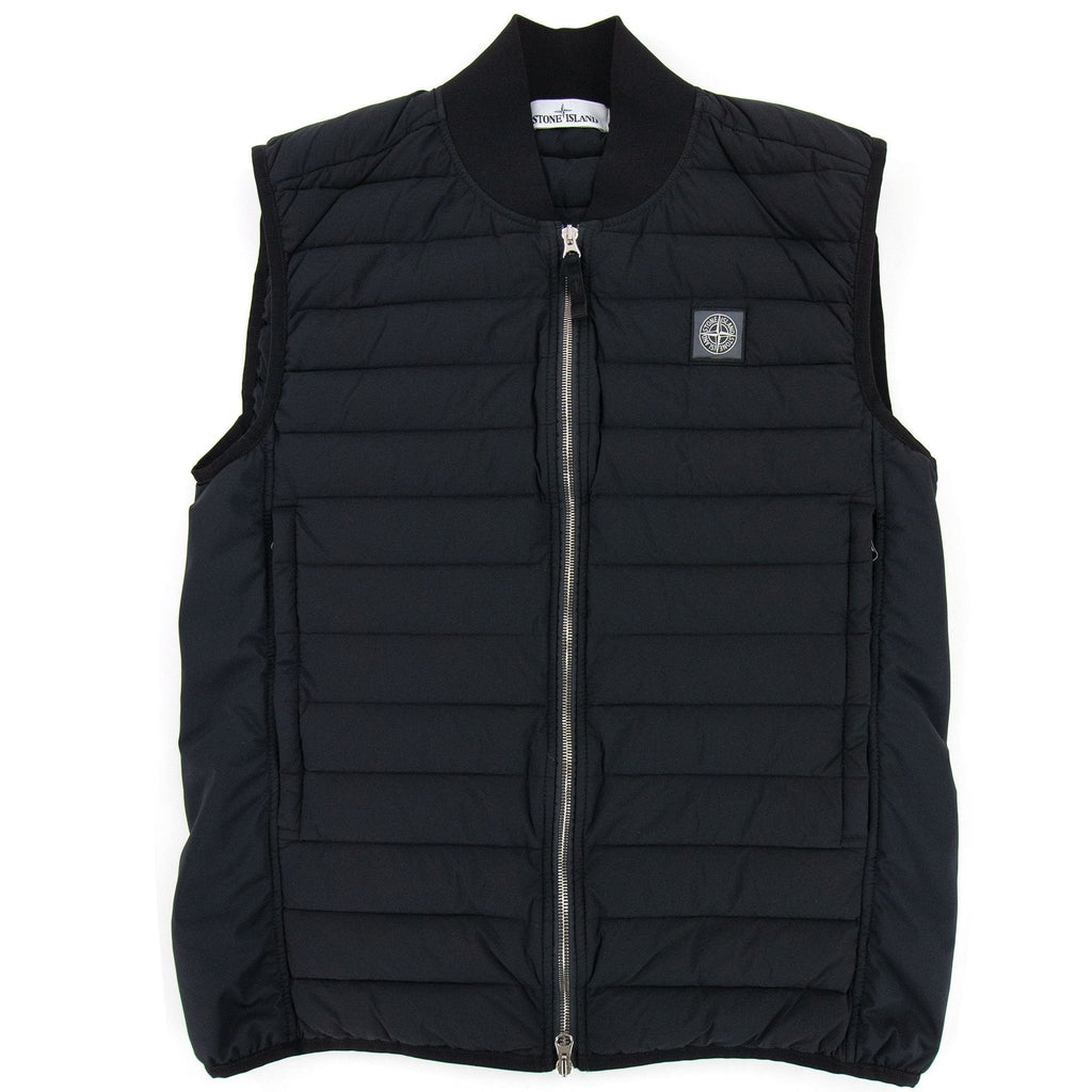 Stone Island G0225 Loom Woven Down Gilet Charcoal V0065