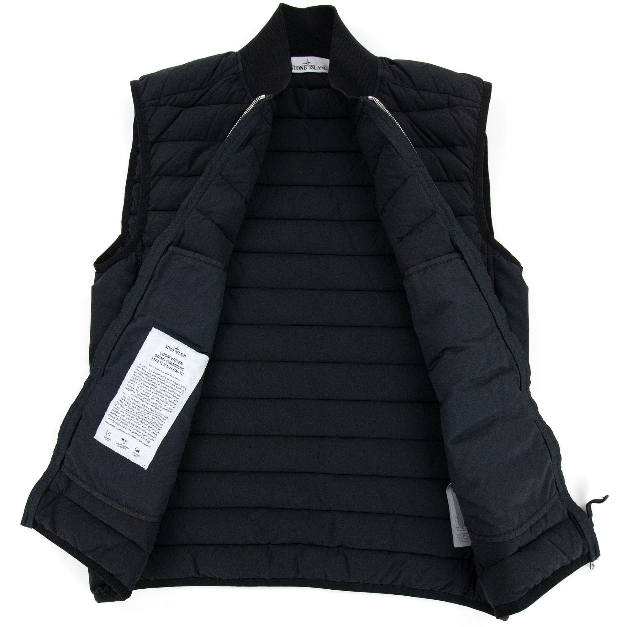 Stone Island G0225 Loom Woven Down Gilet Charcoal V0065