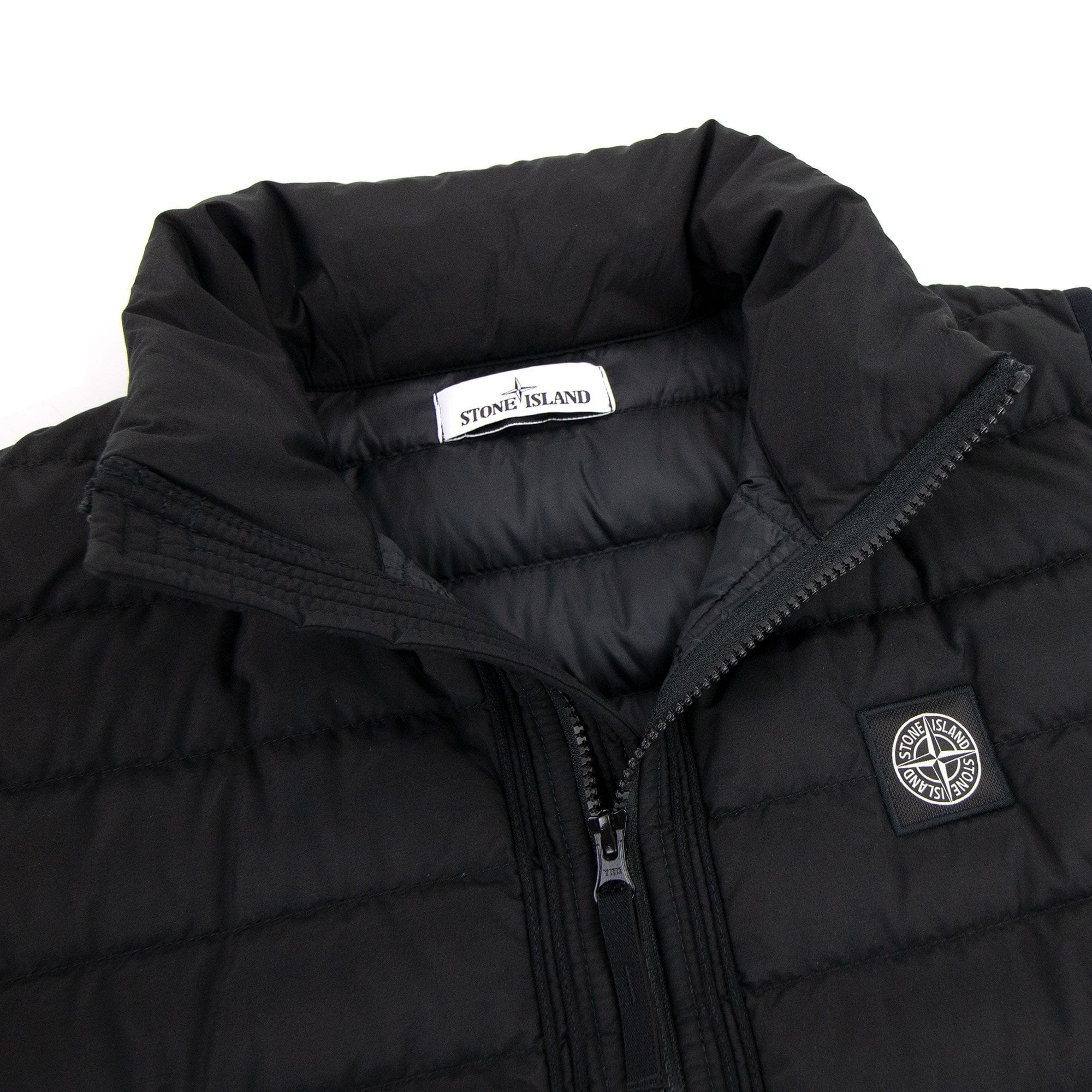 Stone Island G0725 O Cotton R Nylon Tela Gilet Black V0029
