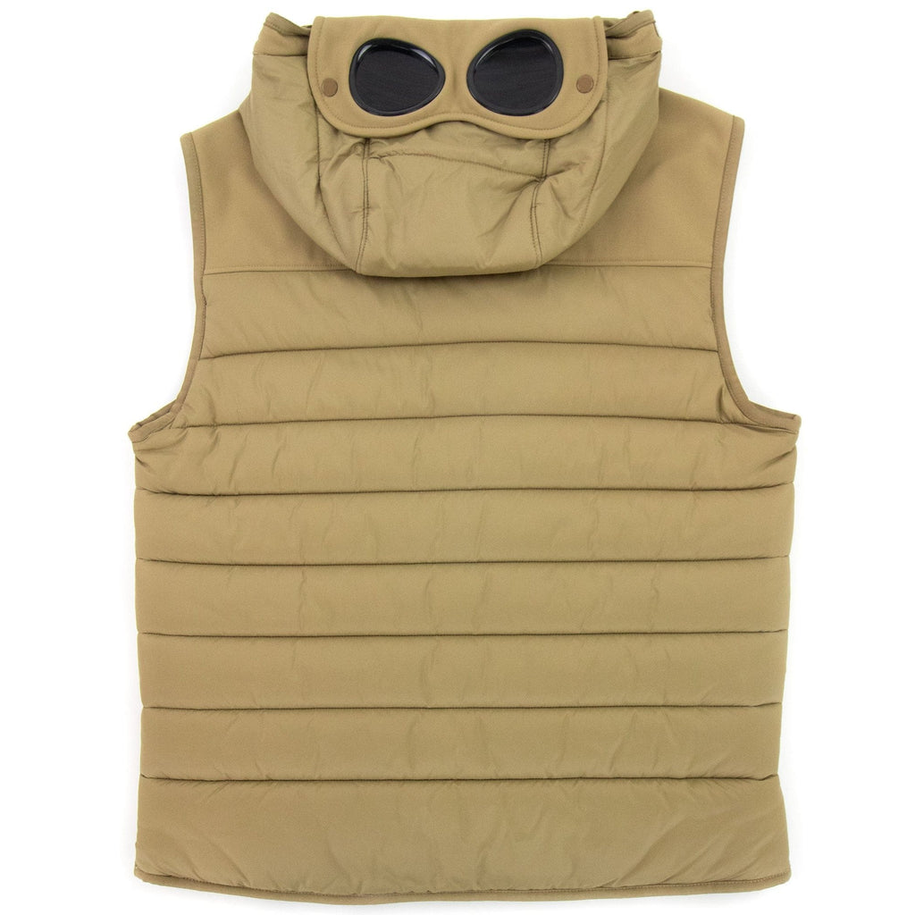 CP Company Shell Mixed Goggle Gilet Mustard 326
