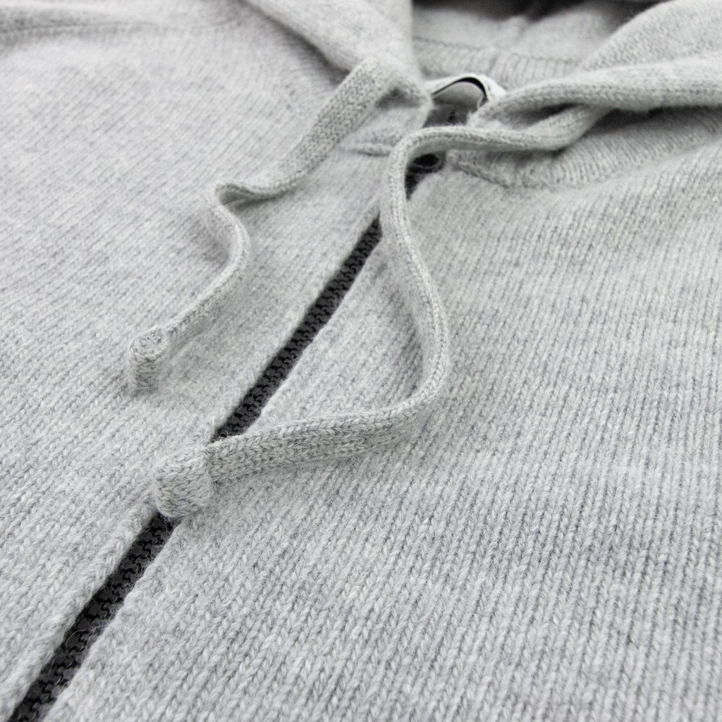 Stone Island 546a3 Knitted Patch Hoody Light Grey V0064