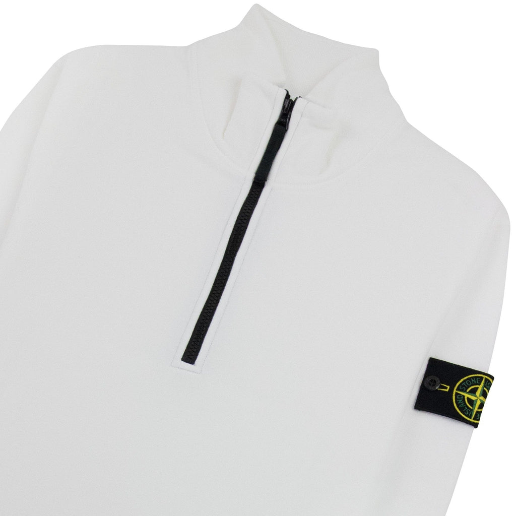 Stone Island 61920 Half Zip Sweatshirt White V0001