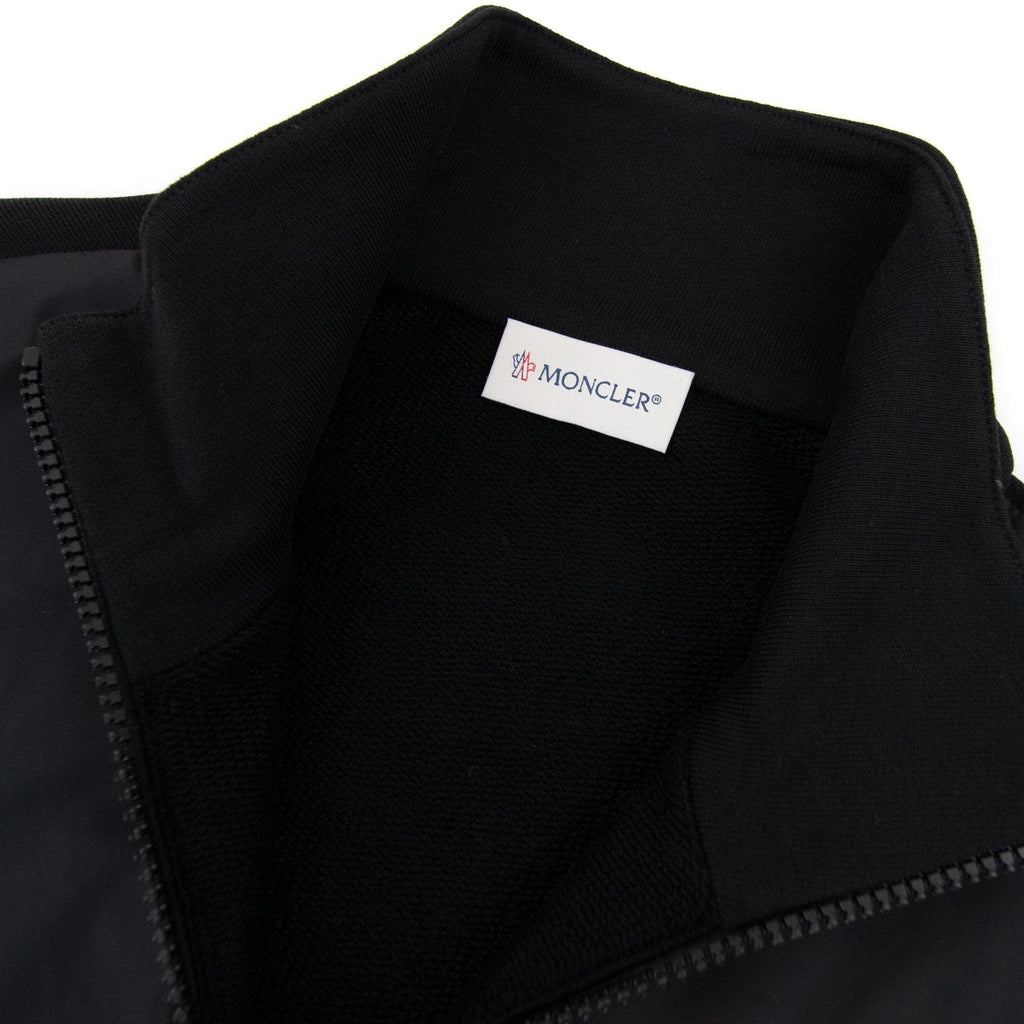 Moncler Maglia Cardigan Arm Logo Black
