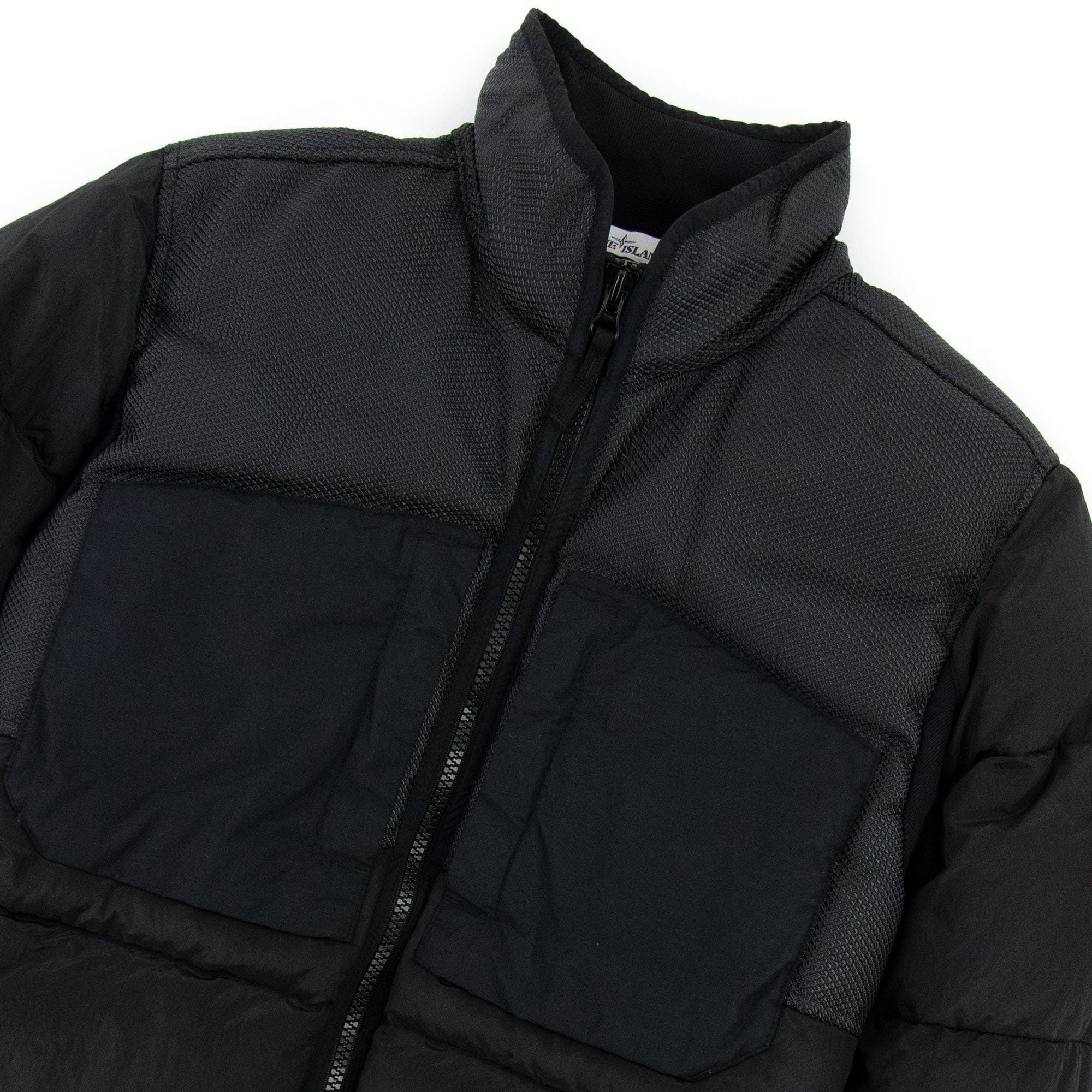 Stone Island 42840 Modified Panama 6/3 Ht Nylon Mix Down Tc Jac Black V0029