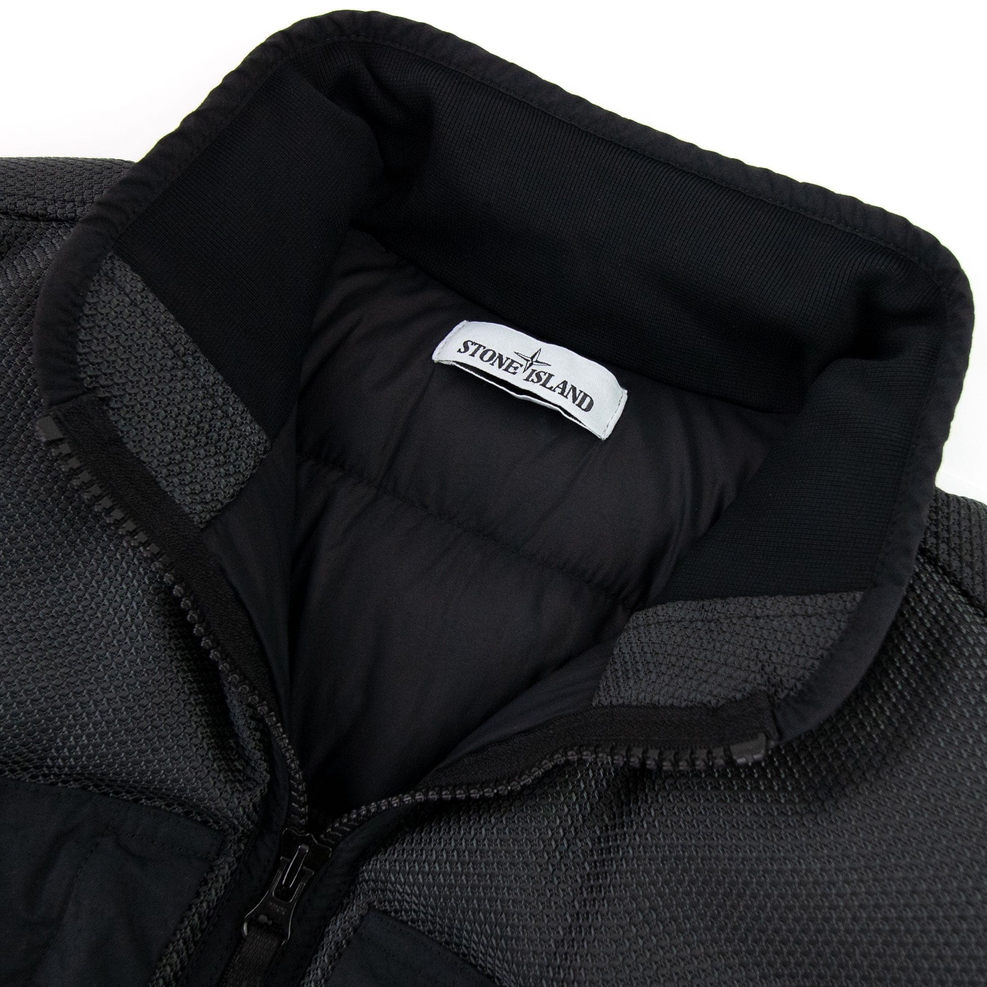 Stone Island 42840 Modified Panama 6/3 Ht Nylon Mix Down Tc Jac Black V0029