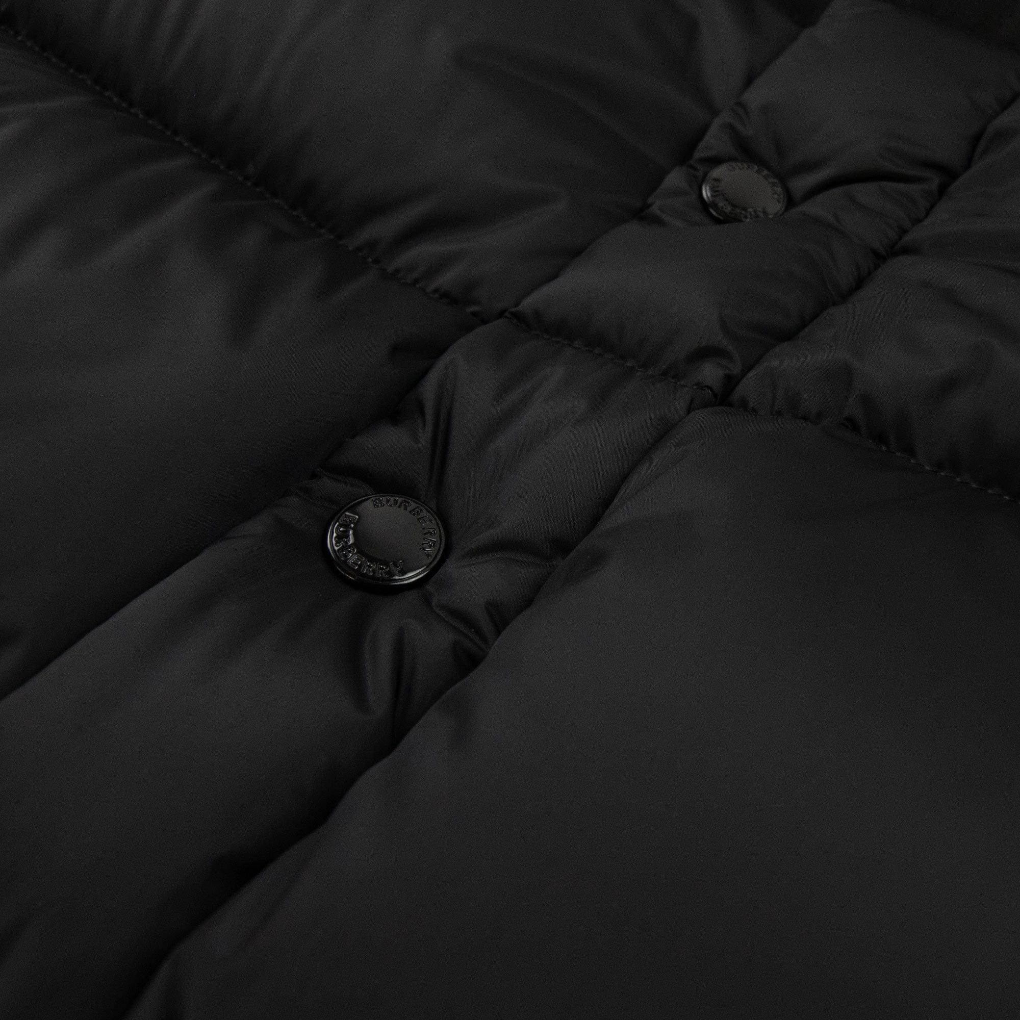 Burberry Detachable Sleeve Hooded Puffer Jacket Black