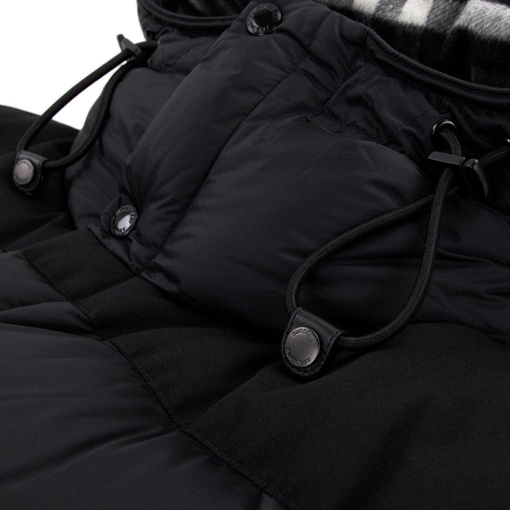 Burberry Detachable Sleeve Hooded Puffer Jacket Black