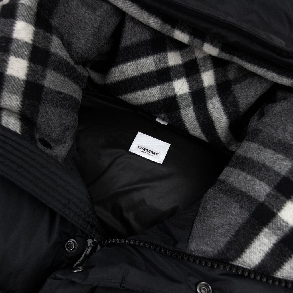 Burberry Detachable Sleeve Hooded Puffer Jacket Black