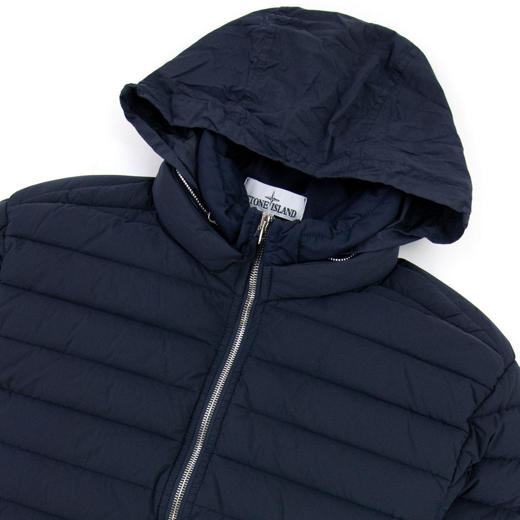 Stone Island Loom Woven Down Chambers Jacket Navy V0020