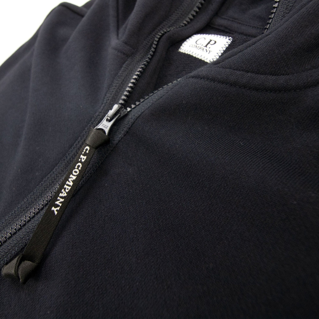 Cp Company Front Goggle Diagonal Fleece Hoody Navy 888