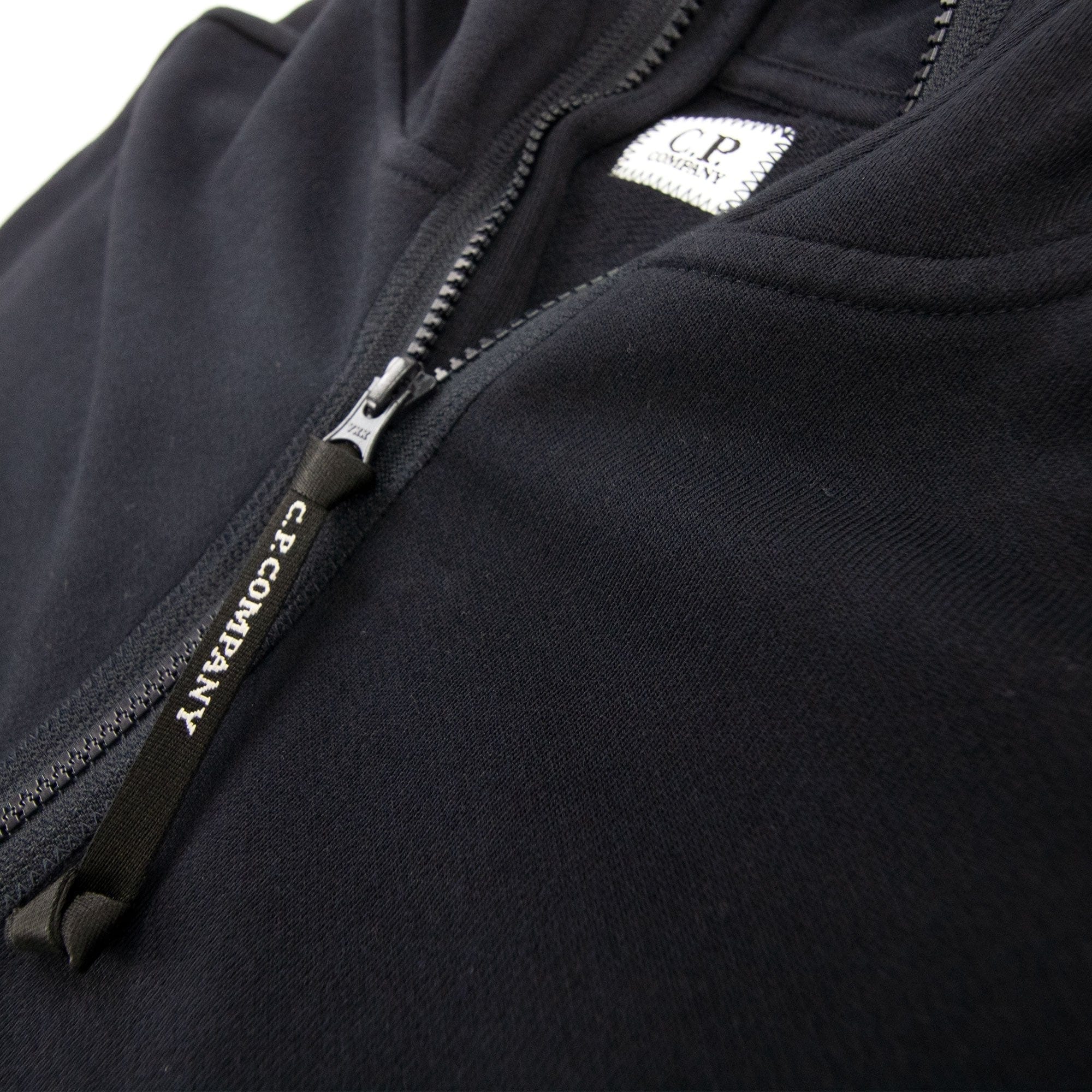 Cp Company Front Goggle Diagonal Fleece Hoody Navy 888