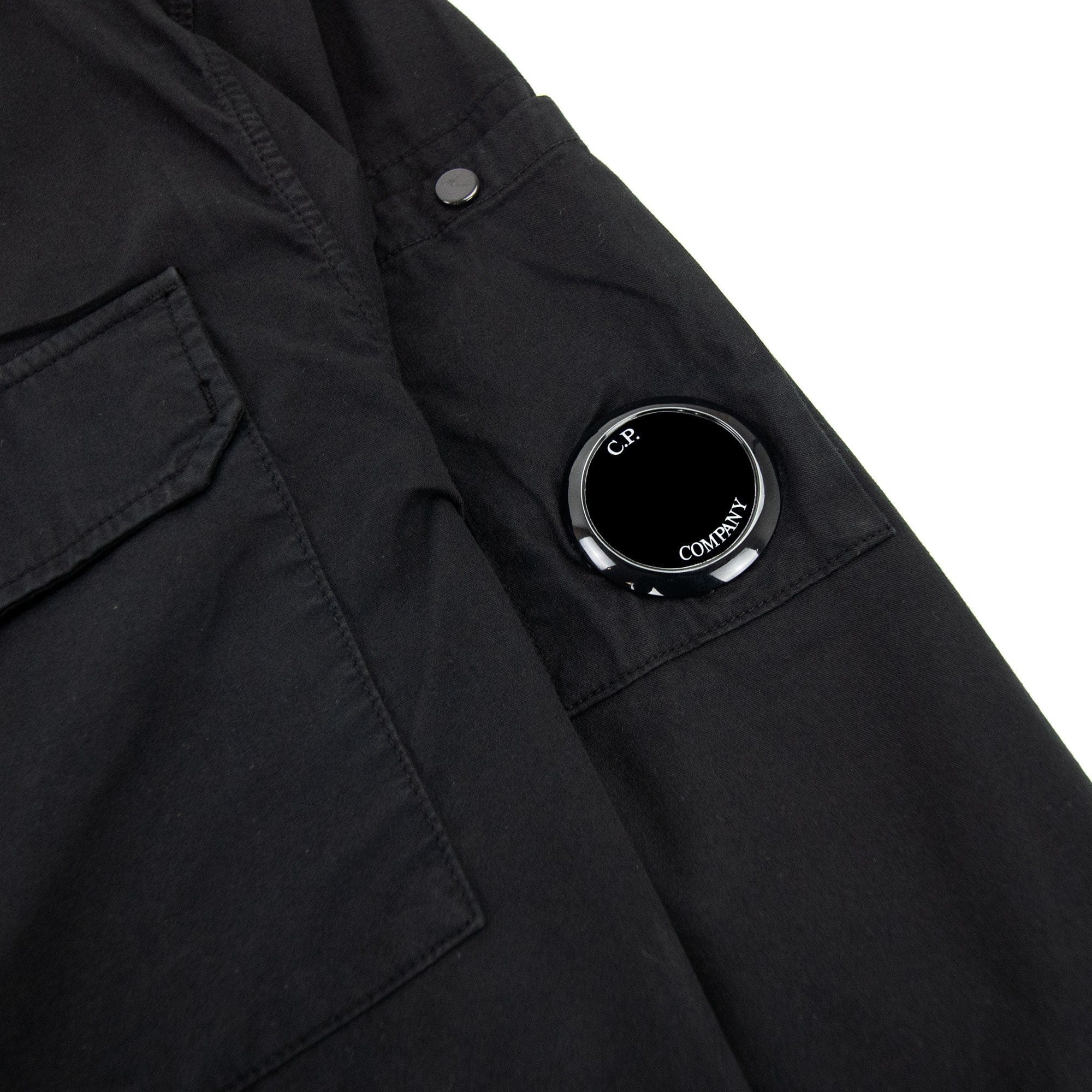 Cp Company Gabardine Zipped Shirt Black 999