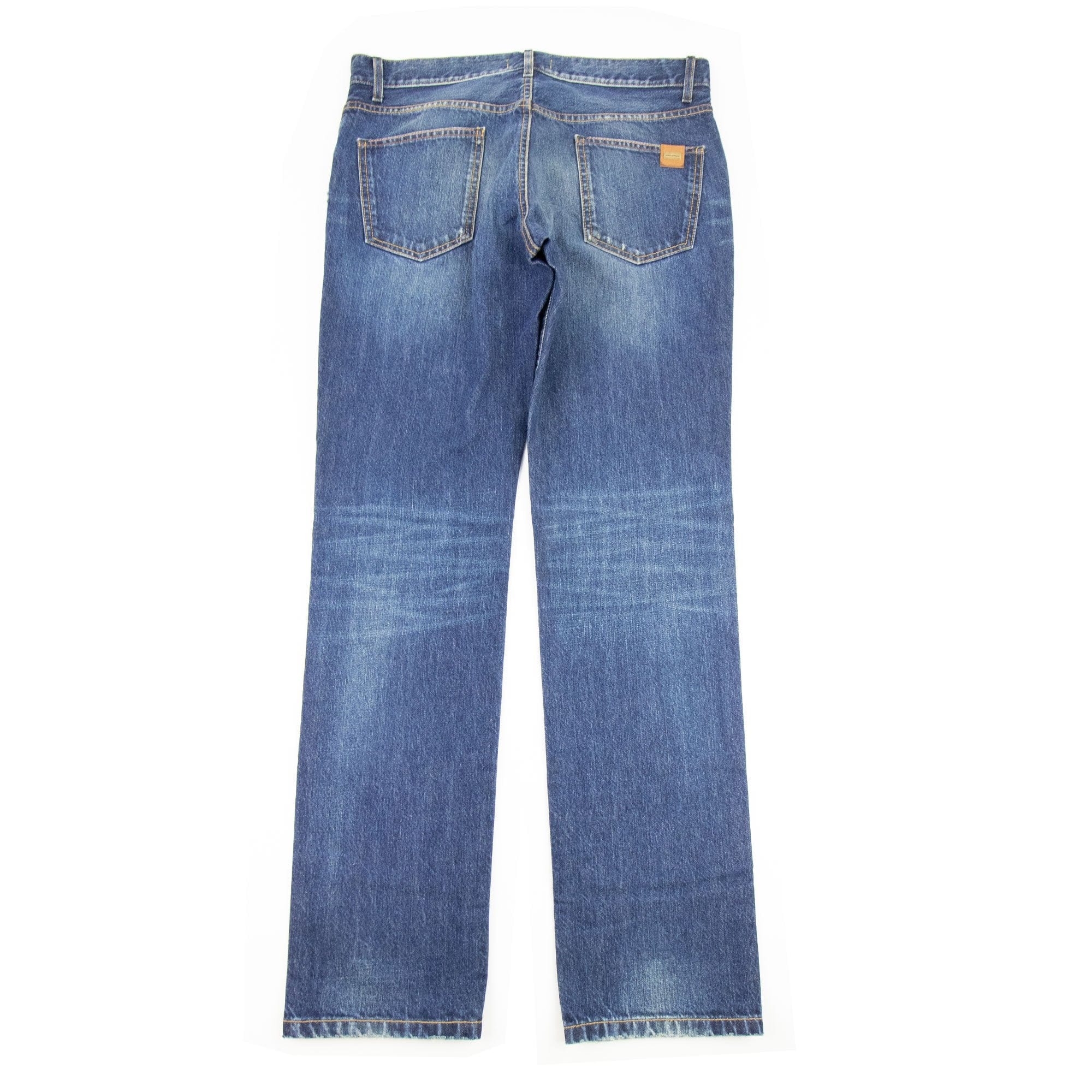 Dolce &amp; Gabbana 16 Logo Plaque 5 Pocket Jeans Denim Blue