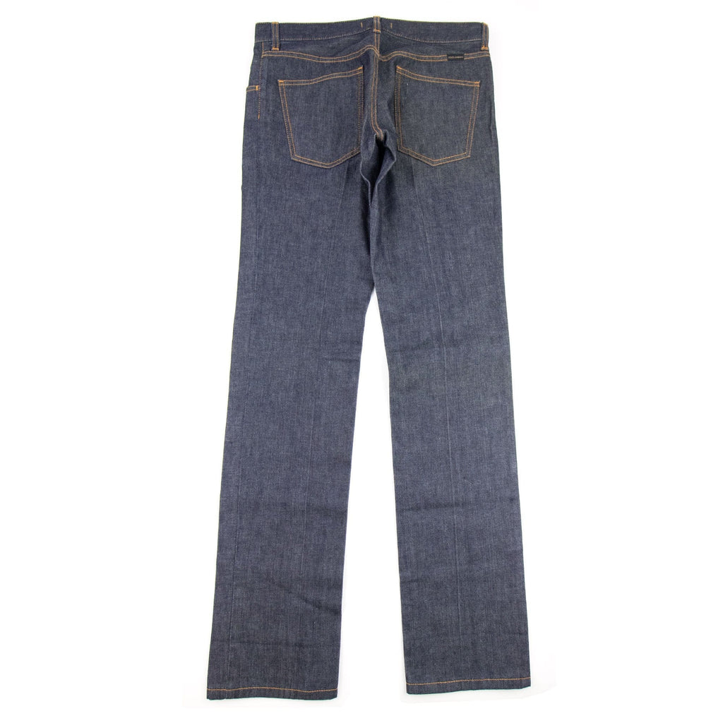 Dolce &amp; Gabbana 14 Gold Stitch Straight Leg Jeans Dark Grey