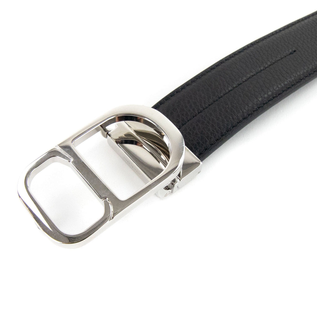 Christian Dior Cd Icon Silver 35mm Belt Black/Blue