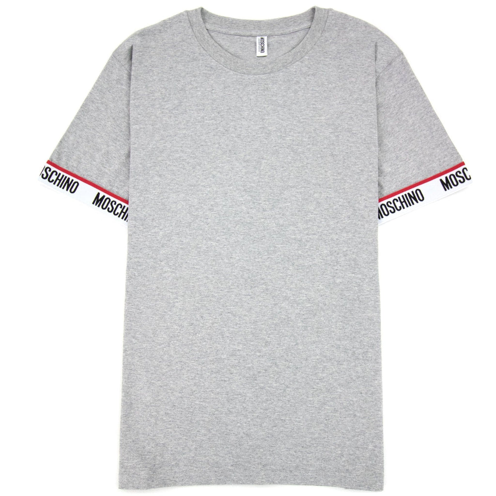 Moschino Underwear Tape Cuff Sleeve T Shirt Grey 0489