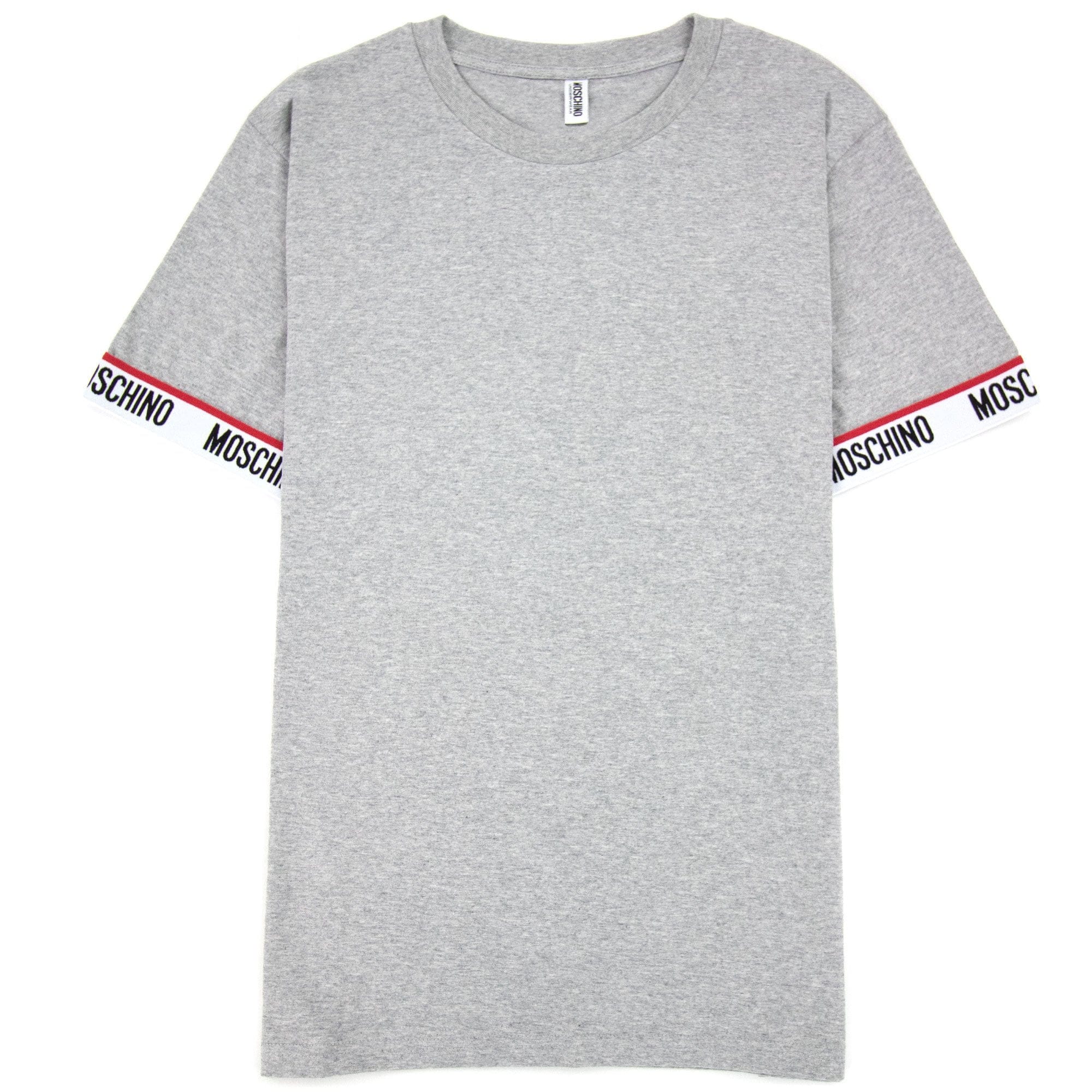 Moschino Underwear Tape Cuff Sleeve T Shirt Grey 0489
