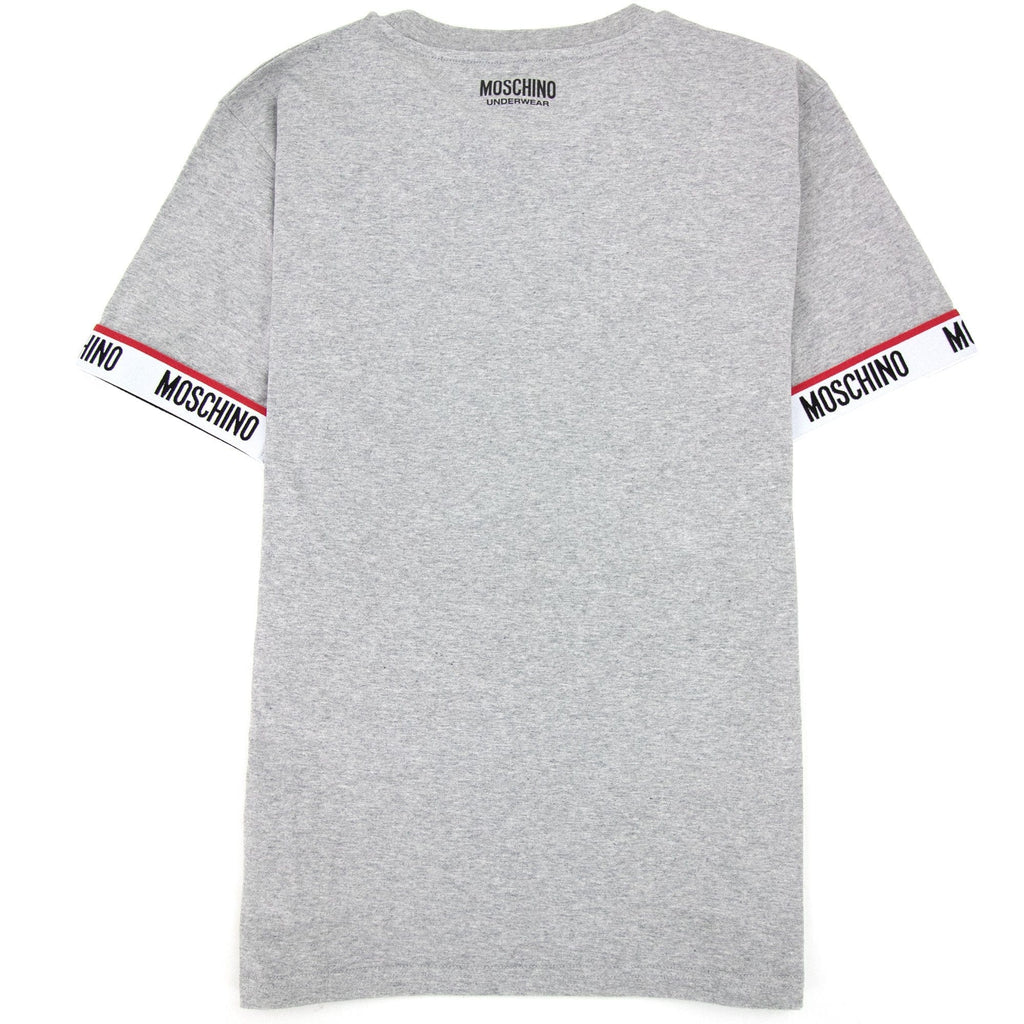 Moschino Underwear Tape Cuff Sleeve T Shirt Grey 0489