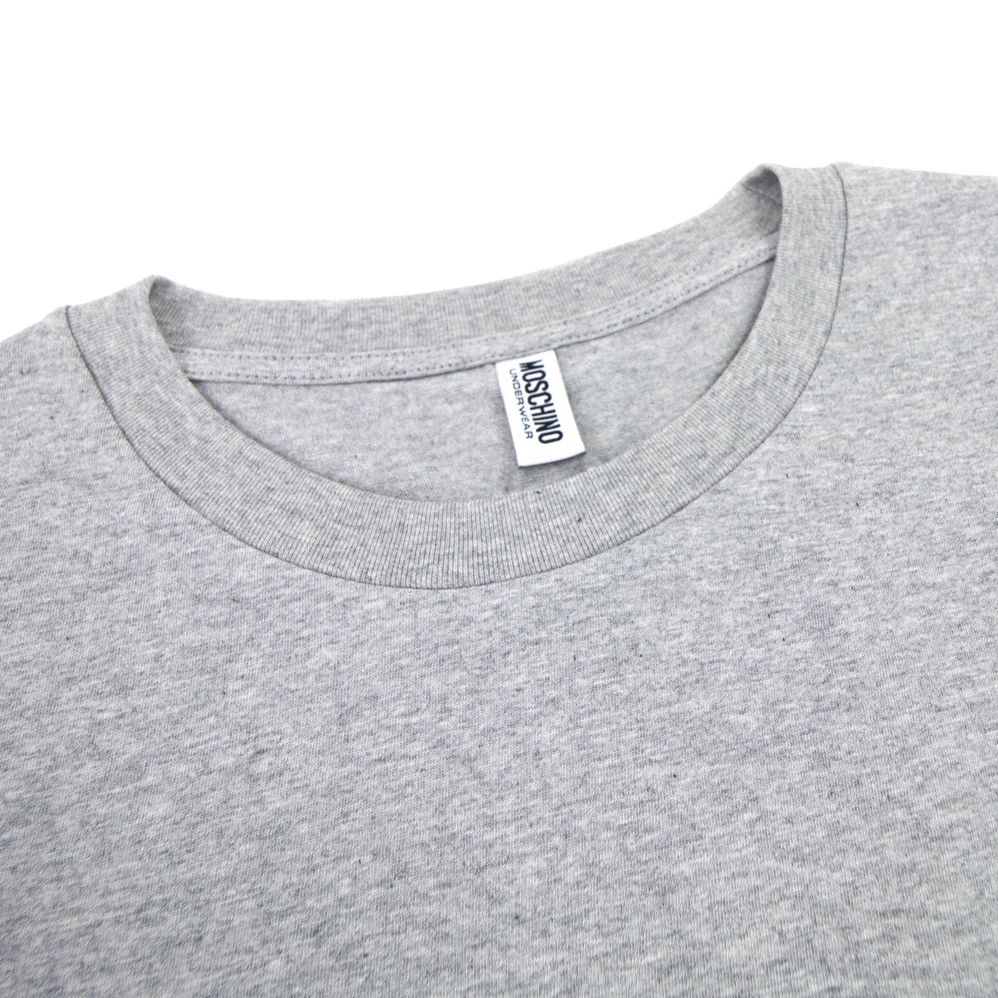 Moschino Underwear Tape Cuff Sleeve T Shirt Grey 0489
