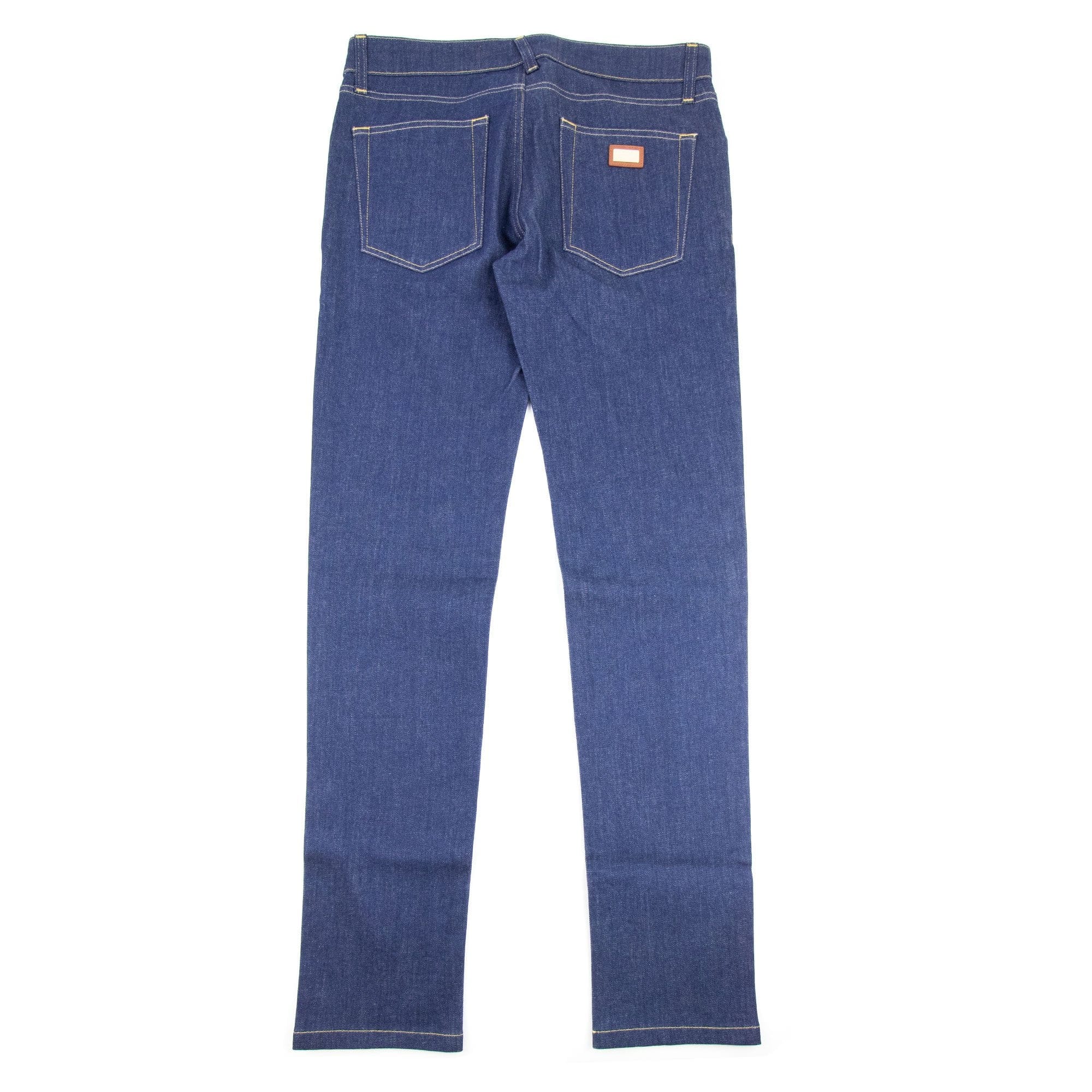 Dolce &amp; Gabbana Logo Plaque Stretch Denim Jean Denim Blue S9001