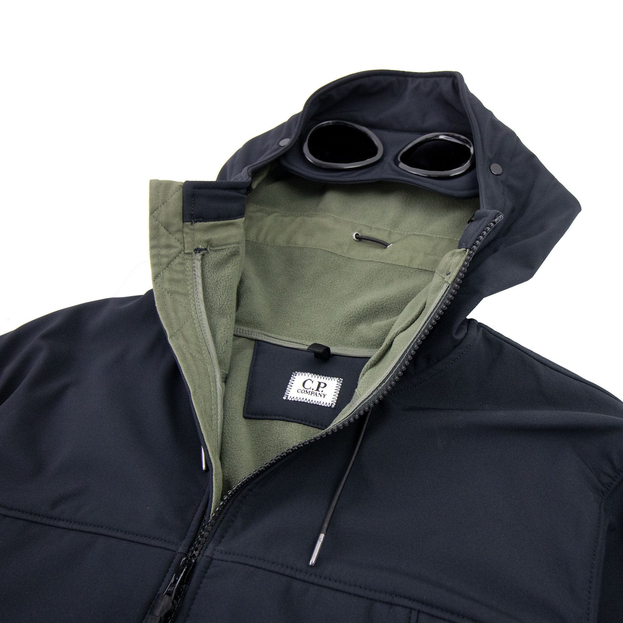 Cp Company Soft Shell Goggle Jacket Navy 888