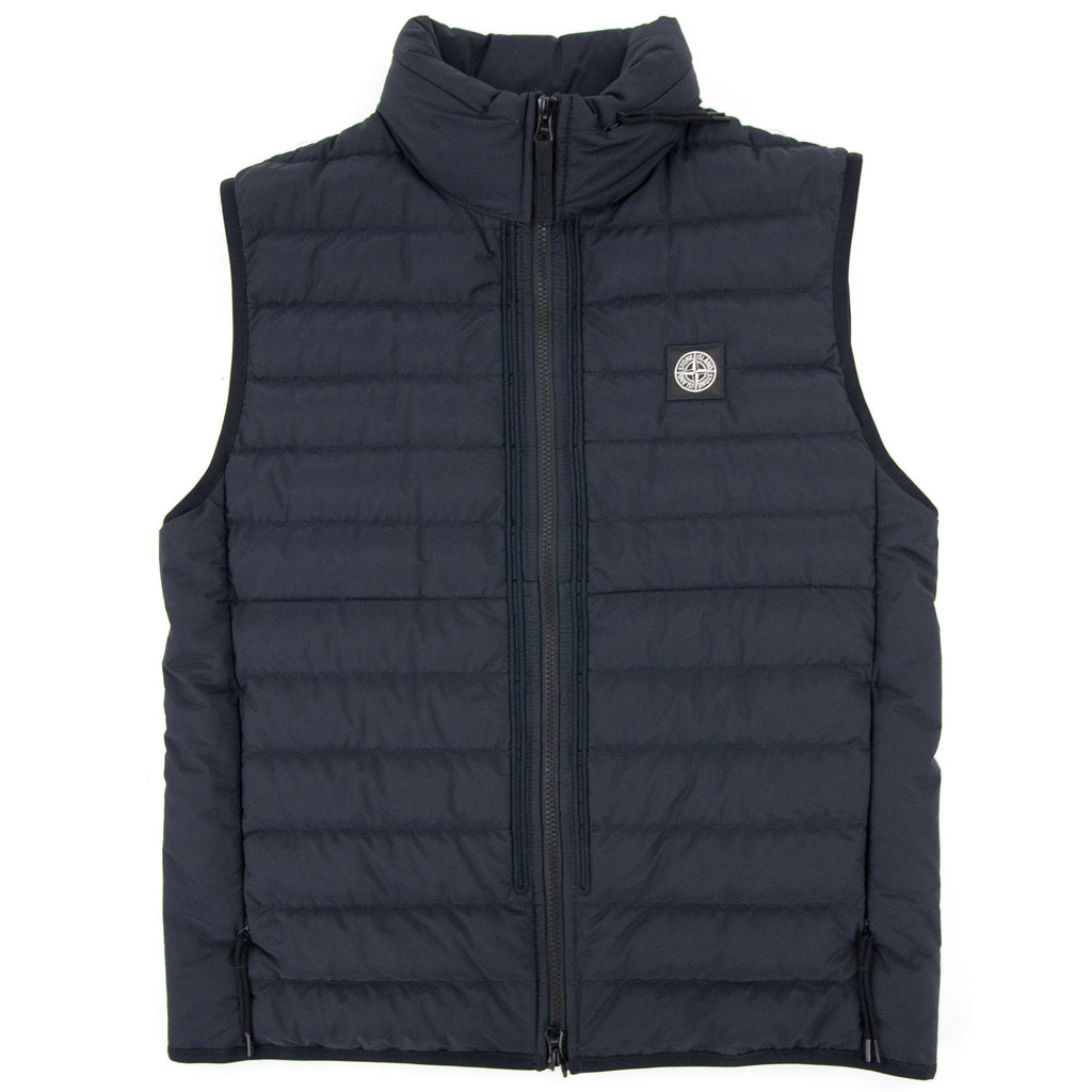 Stone Island G0725 O Cotton R Nylon Tela Gilet Navy Blue V0020