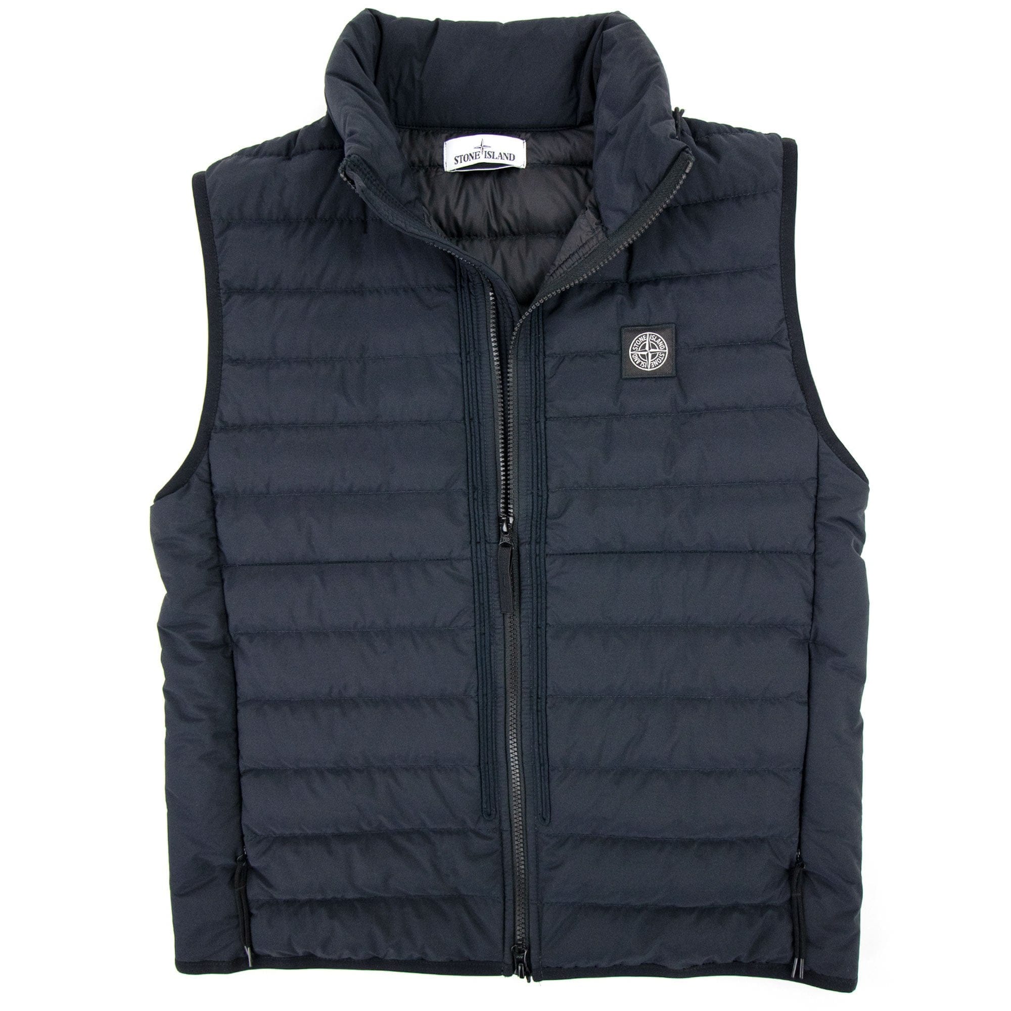 Stone Island G0725 O Cotton R Nylon Tela Gilet Navy Blue V0020