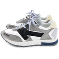 Off White Runner Mixed Leather Trainer Grey Black