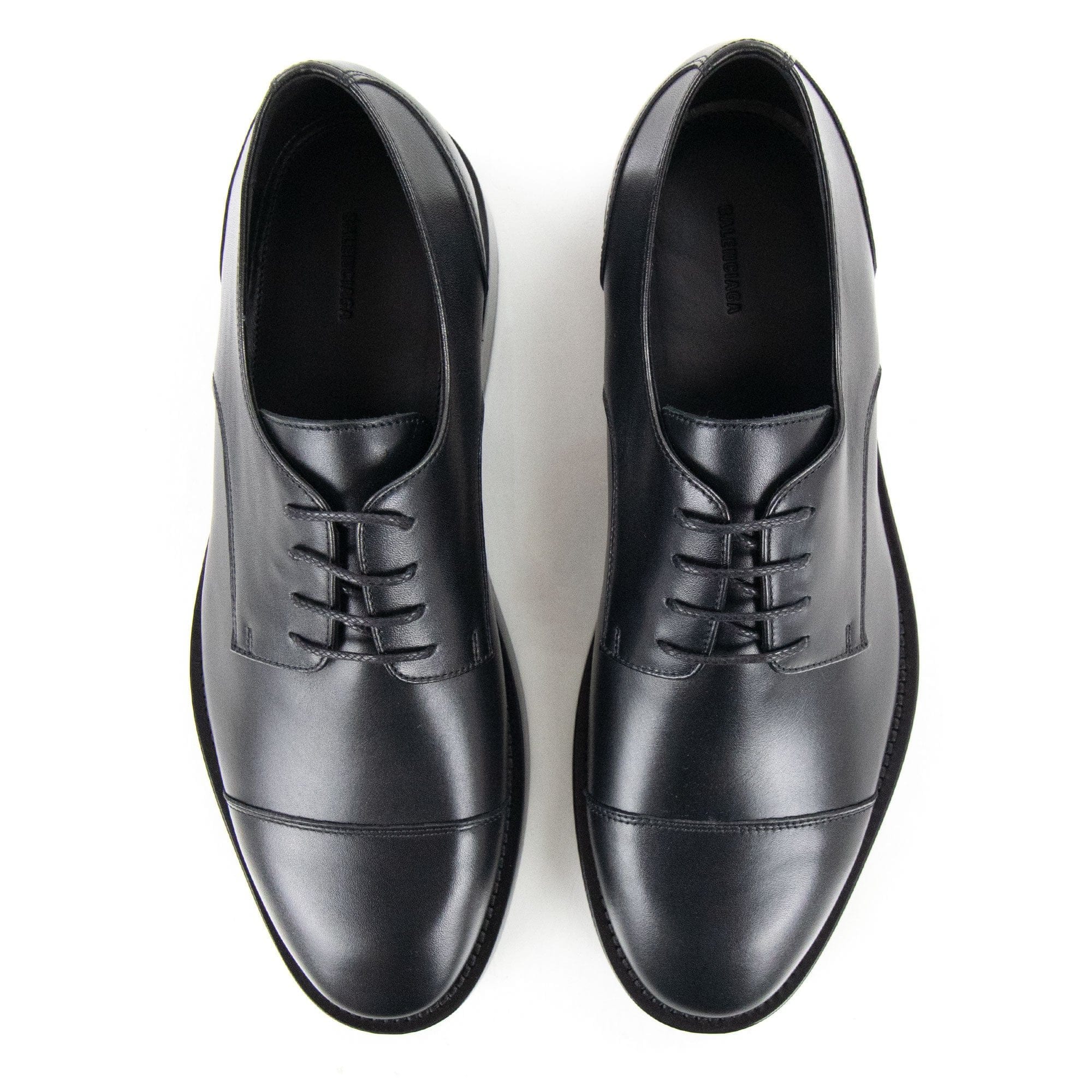Balenciaga Logo Derby Shoe Black