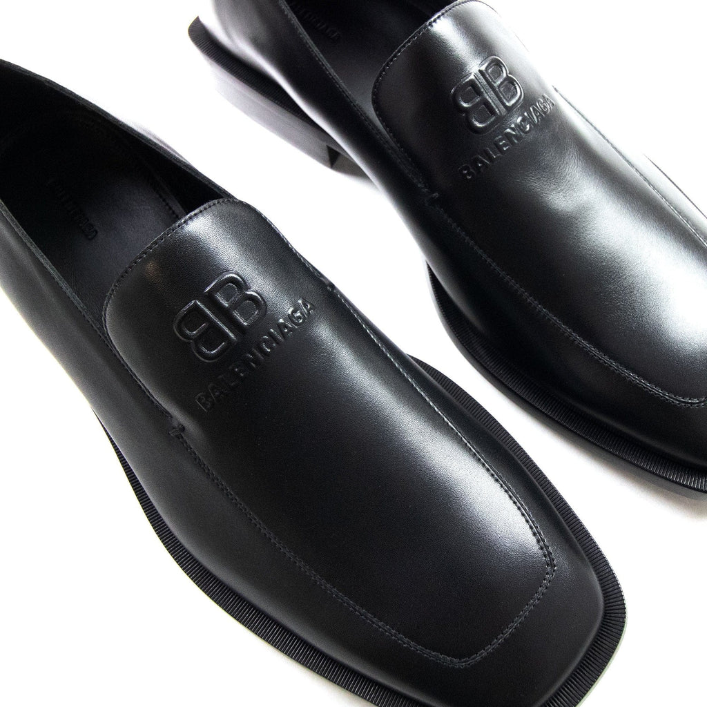 Balenciaga Coin Rim Leather Loafer Black