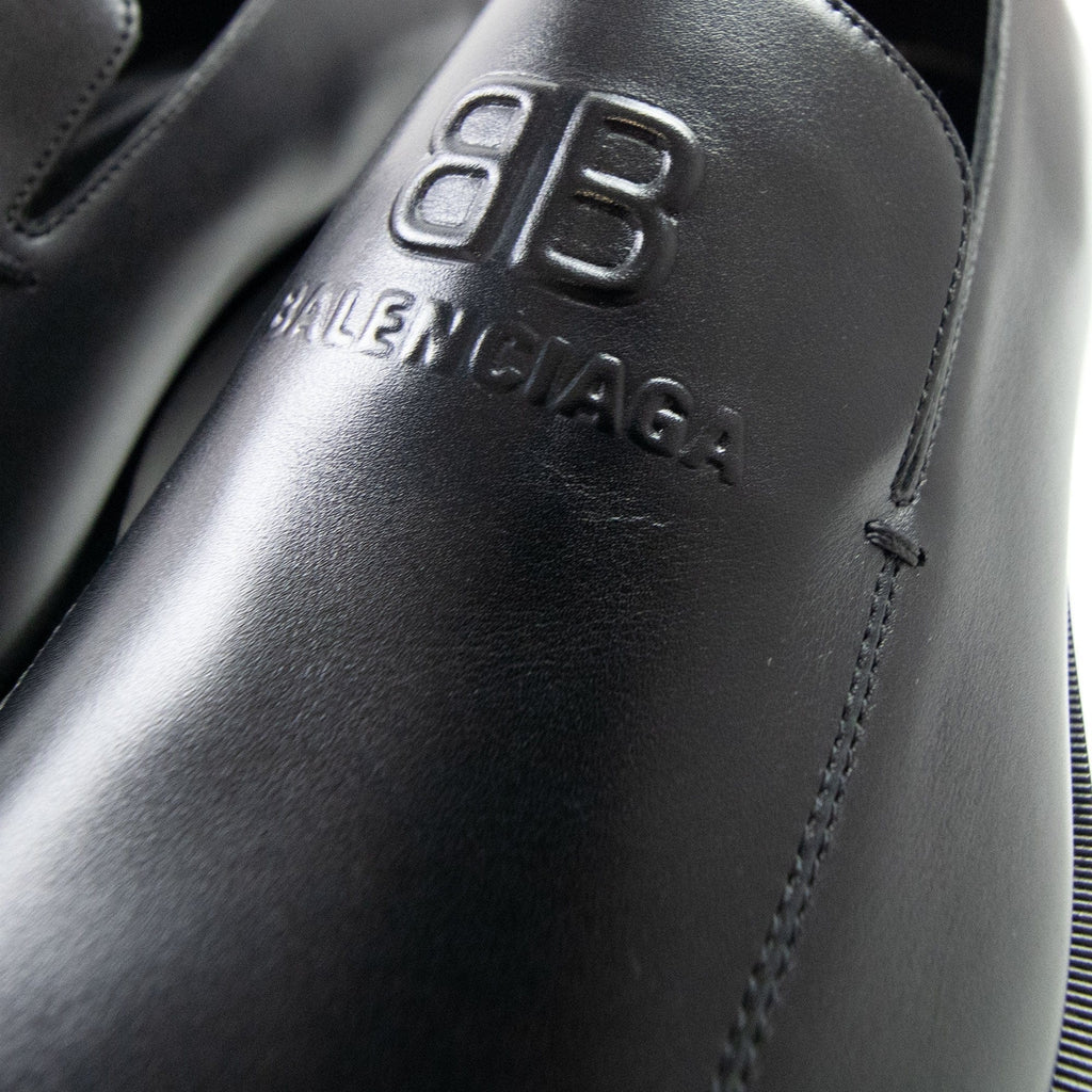 Balenciaga Coin Rim Leather Loafer Black