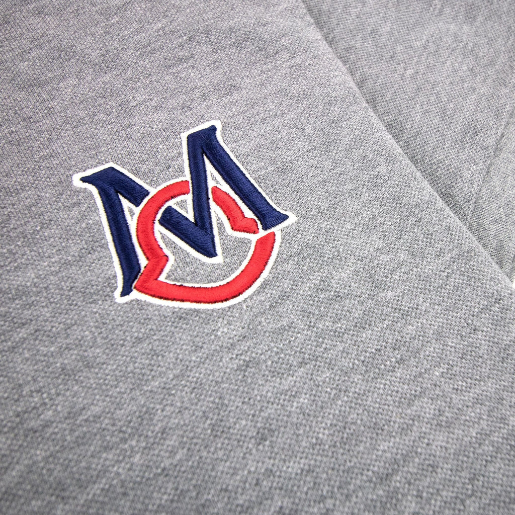 Moncler Embriodered Patch Logo S/s Polo Grey 984