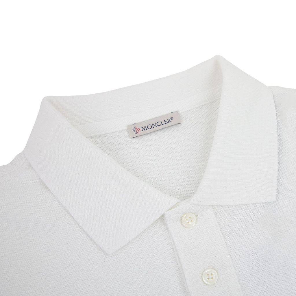 Moncler Embriodered Patch Logo S/s Polo White