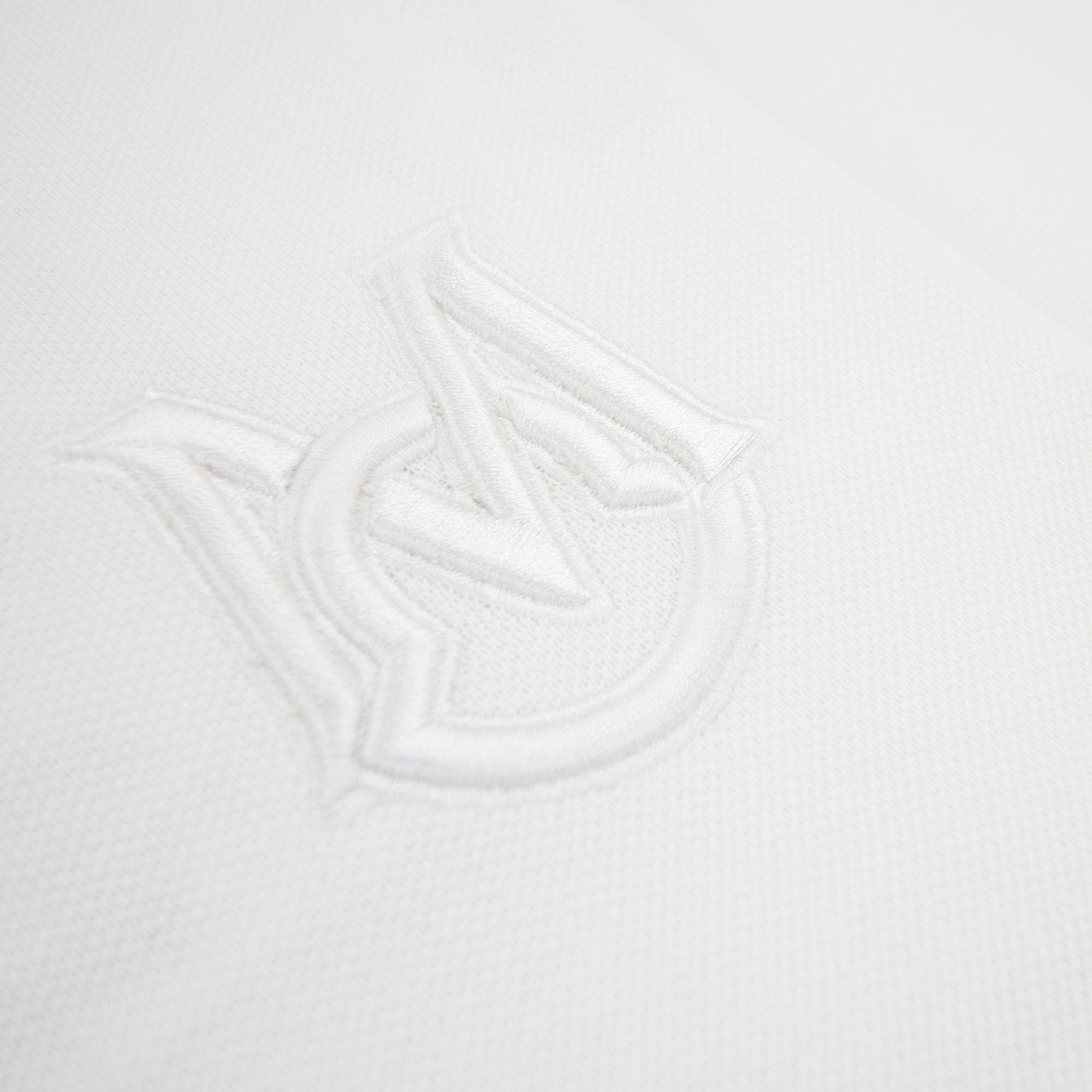 Moncler Embriodered Patch Logo S/s Polo White