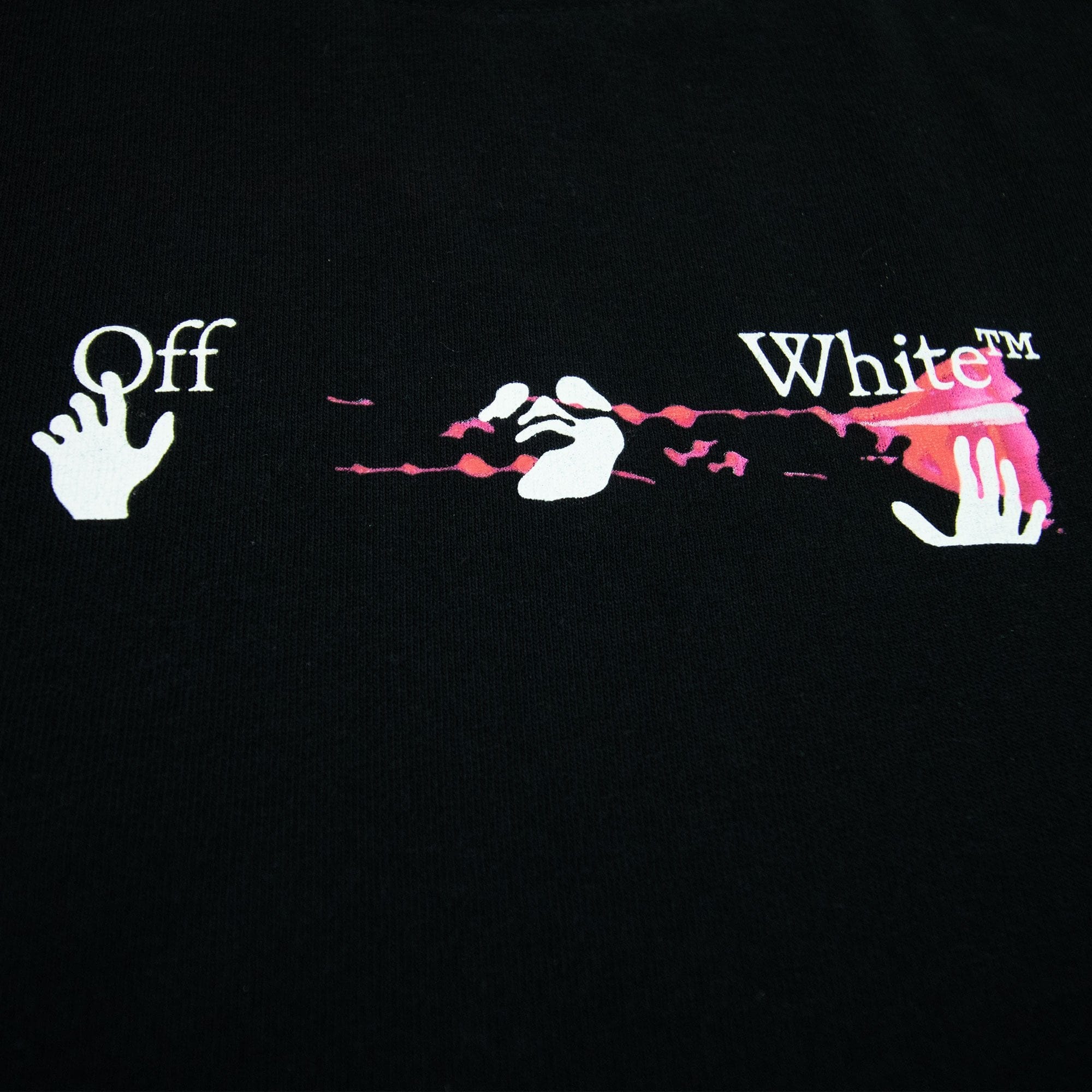 Off White Acrylic Arrow S/s T Shirt Black Fuchsia