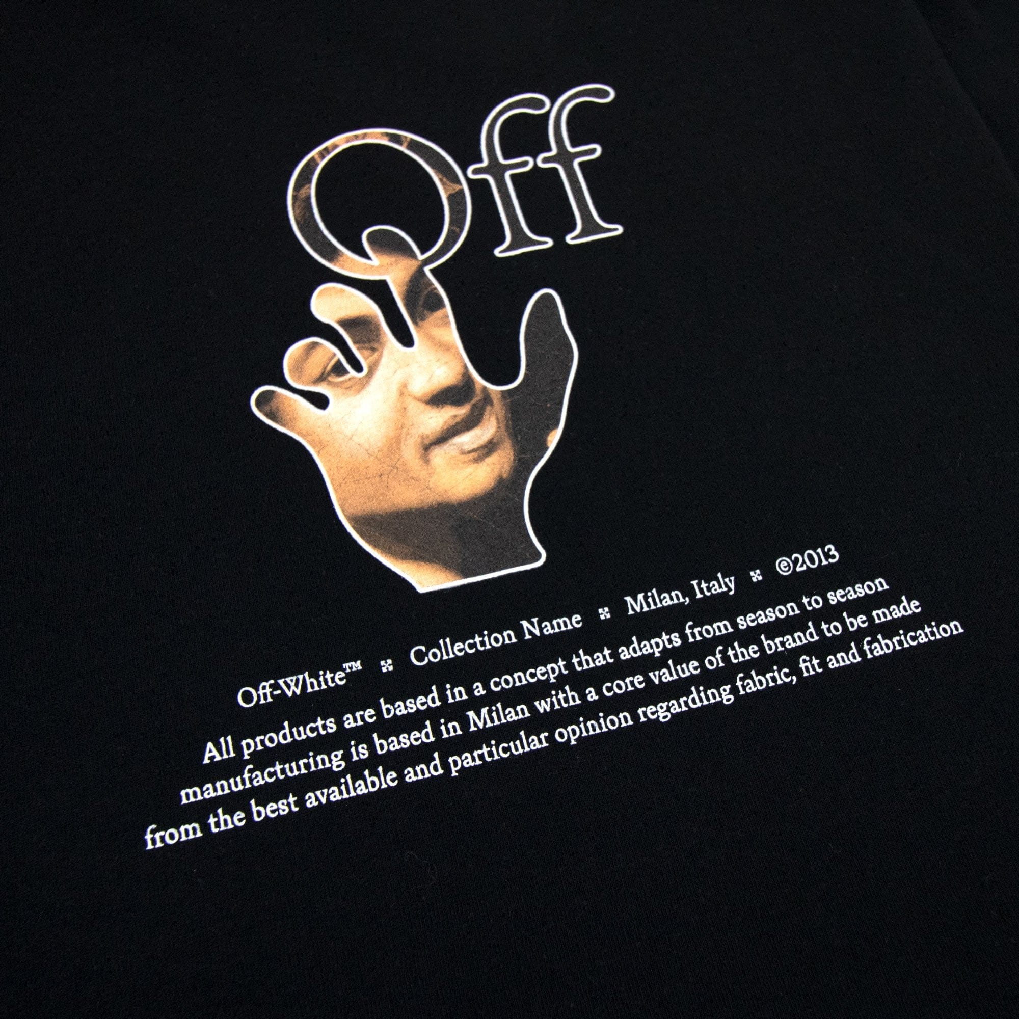 Off White Carav Hand S/s T Shirt Black Multi
