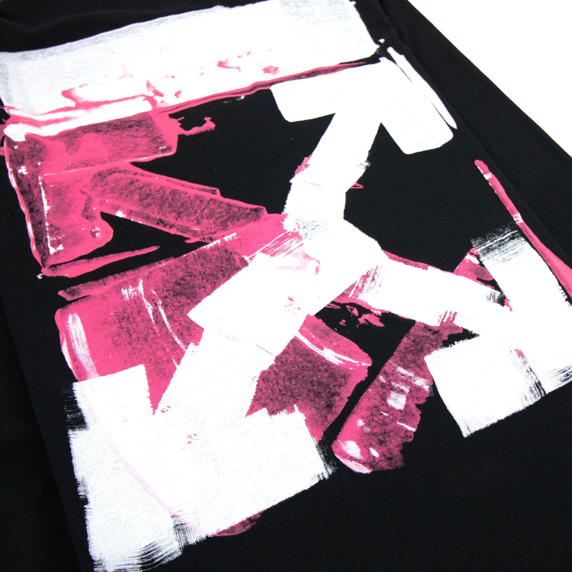 Off White Acrylicarrow L/s T Shirt Black Fuchsia