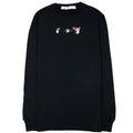 Off White Acrylicarrow L/s T Shirt Black Fuchsia
