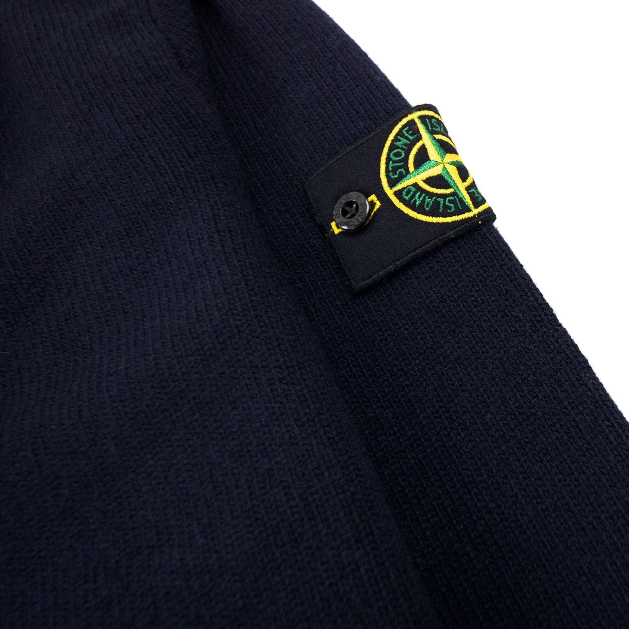 Stone Island 546a3 Knitted Patch Hoody Navy Blue V0020