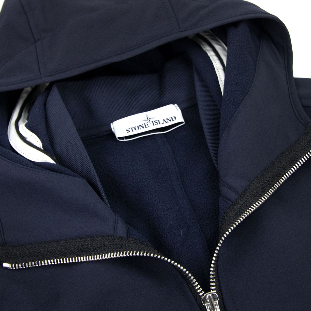 Stone Island Q0122 Soft Shell-R Coat Navy