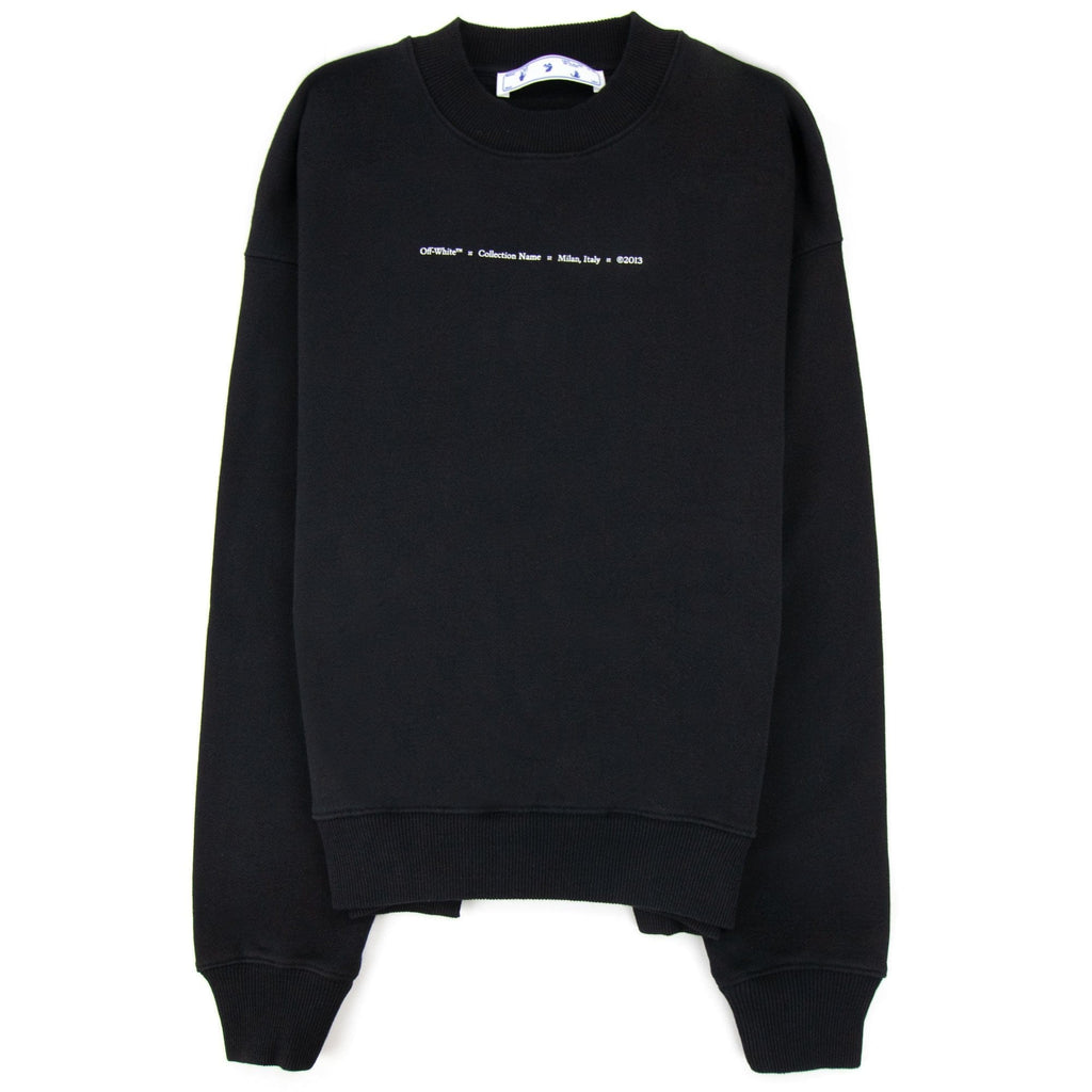 Off White Tornado Arrow Skate Crewneck Sweatshirt Black Multi
