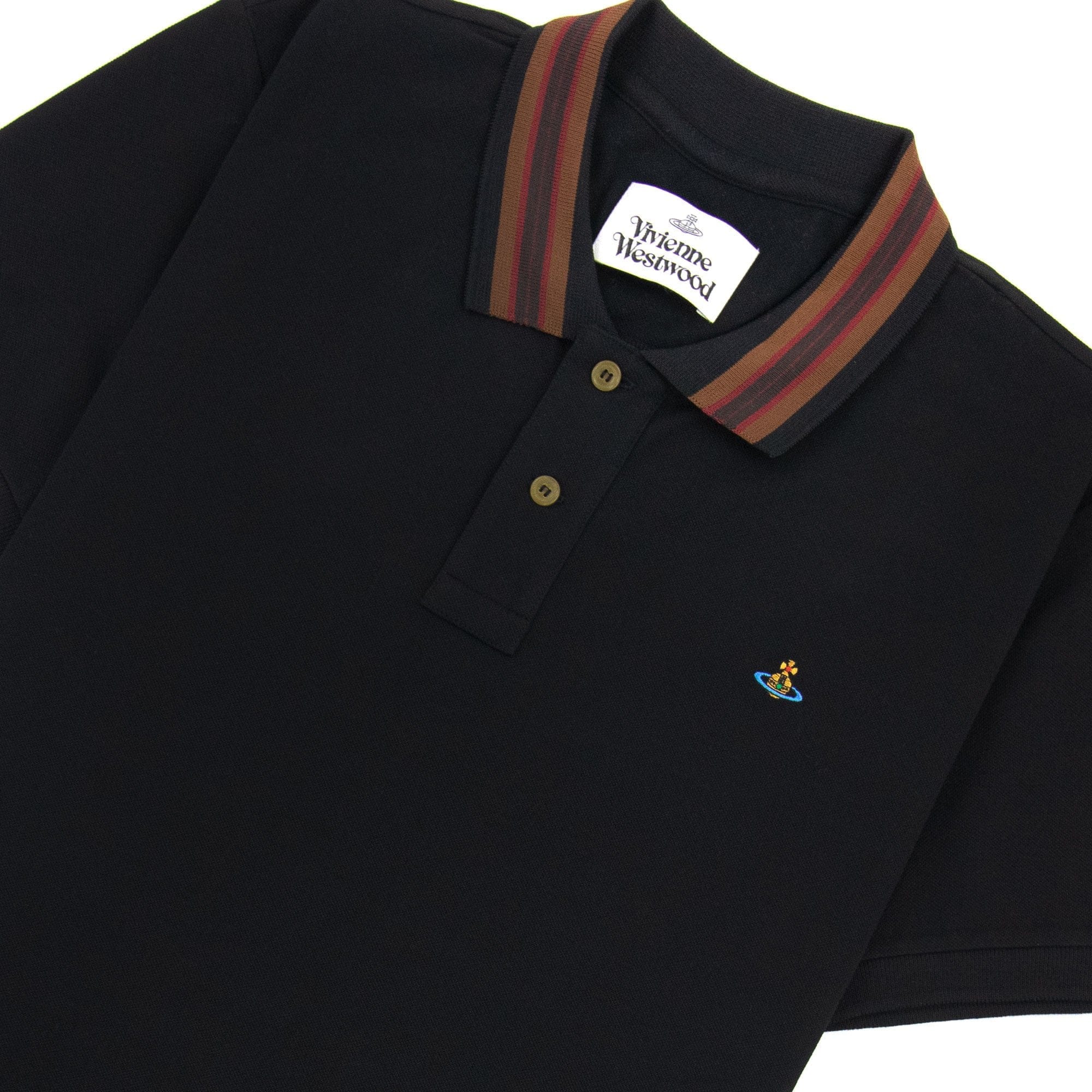 Vivienne Westwood Classic Polo Stripe Collar Black