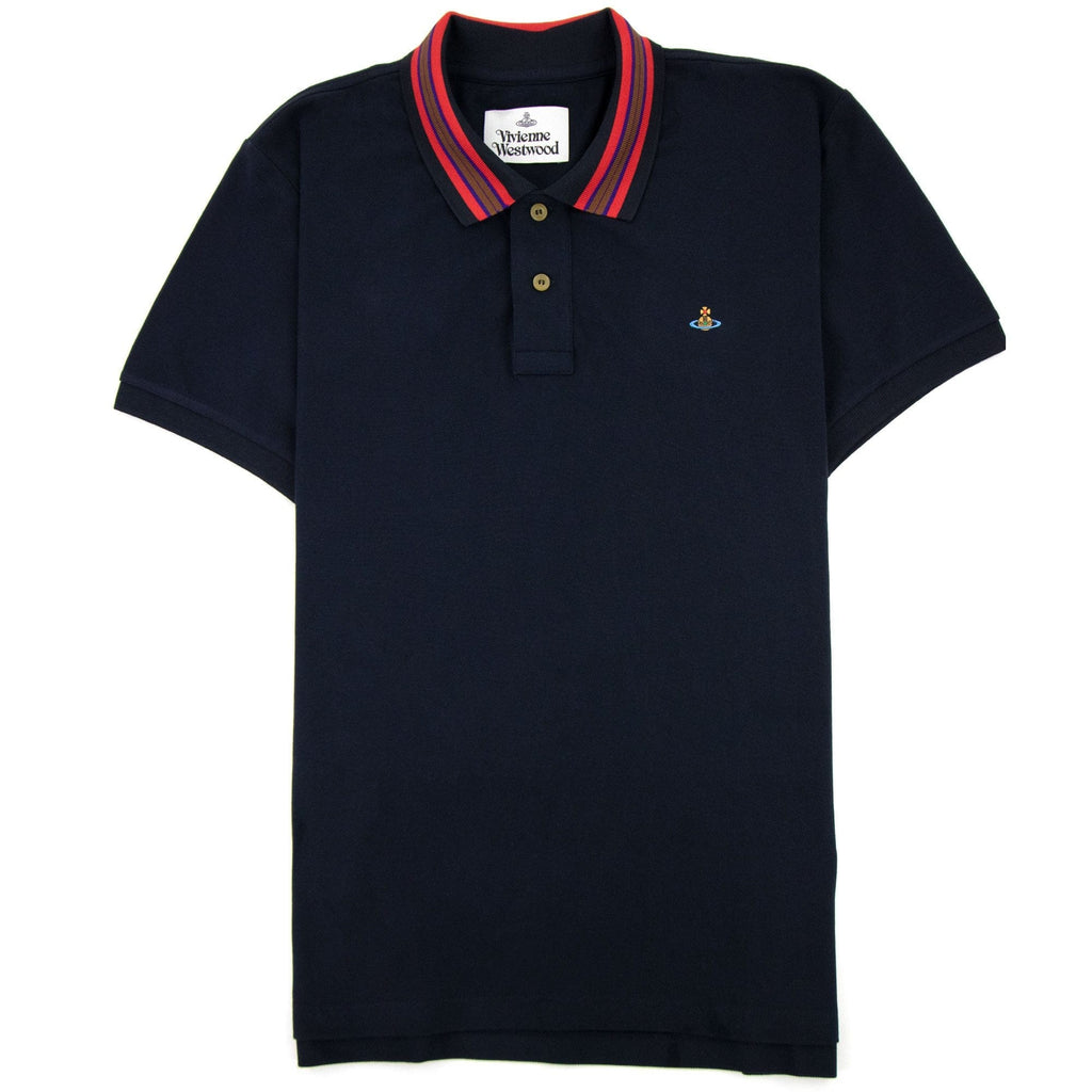 Vivienne Westwood Classic Polo Stripe Collar Navy