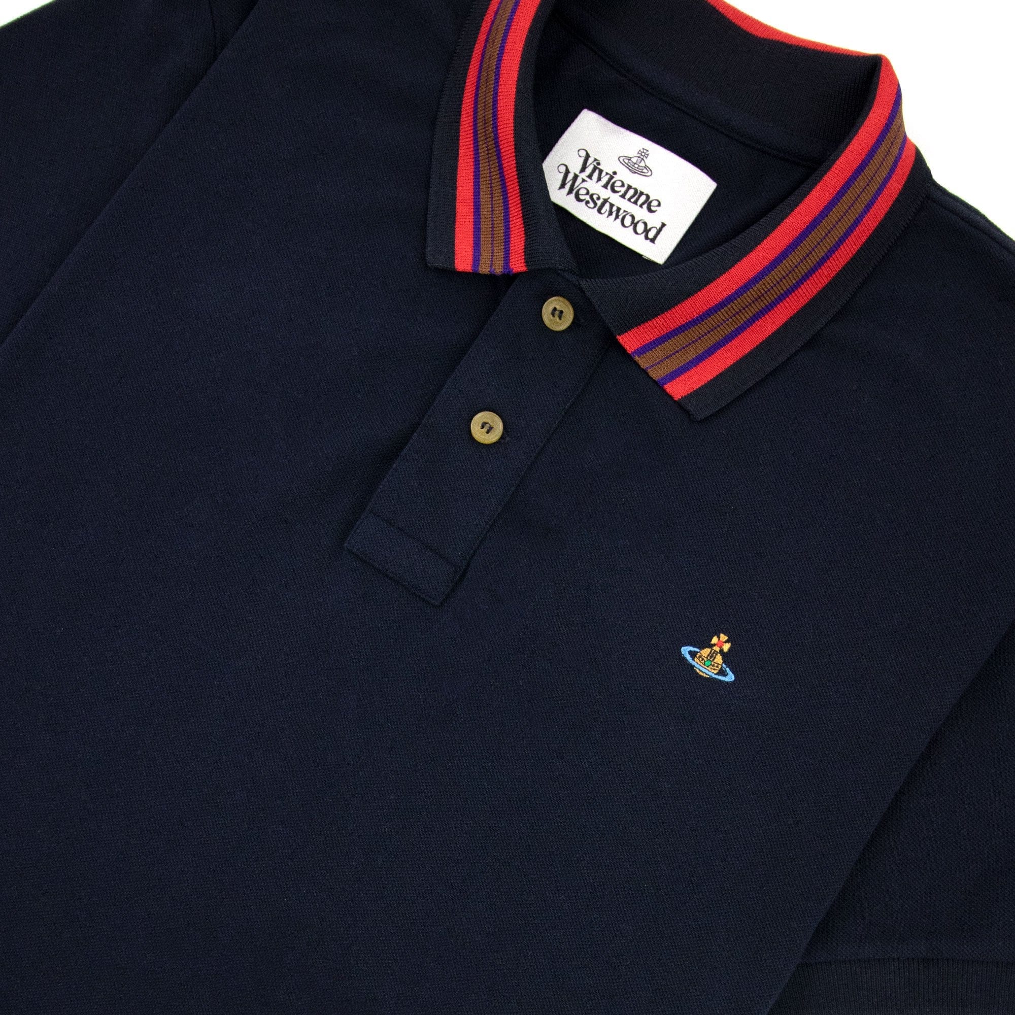 Vivienne Westwood Classic Polo Stripe Collar Navy