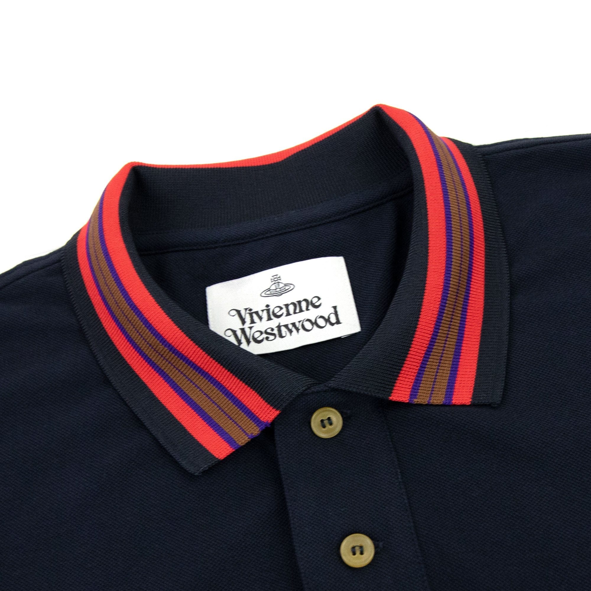 Vivienne Westwood Classic Polo Stripe Collar Navy