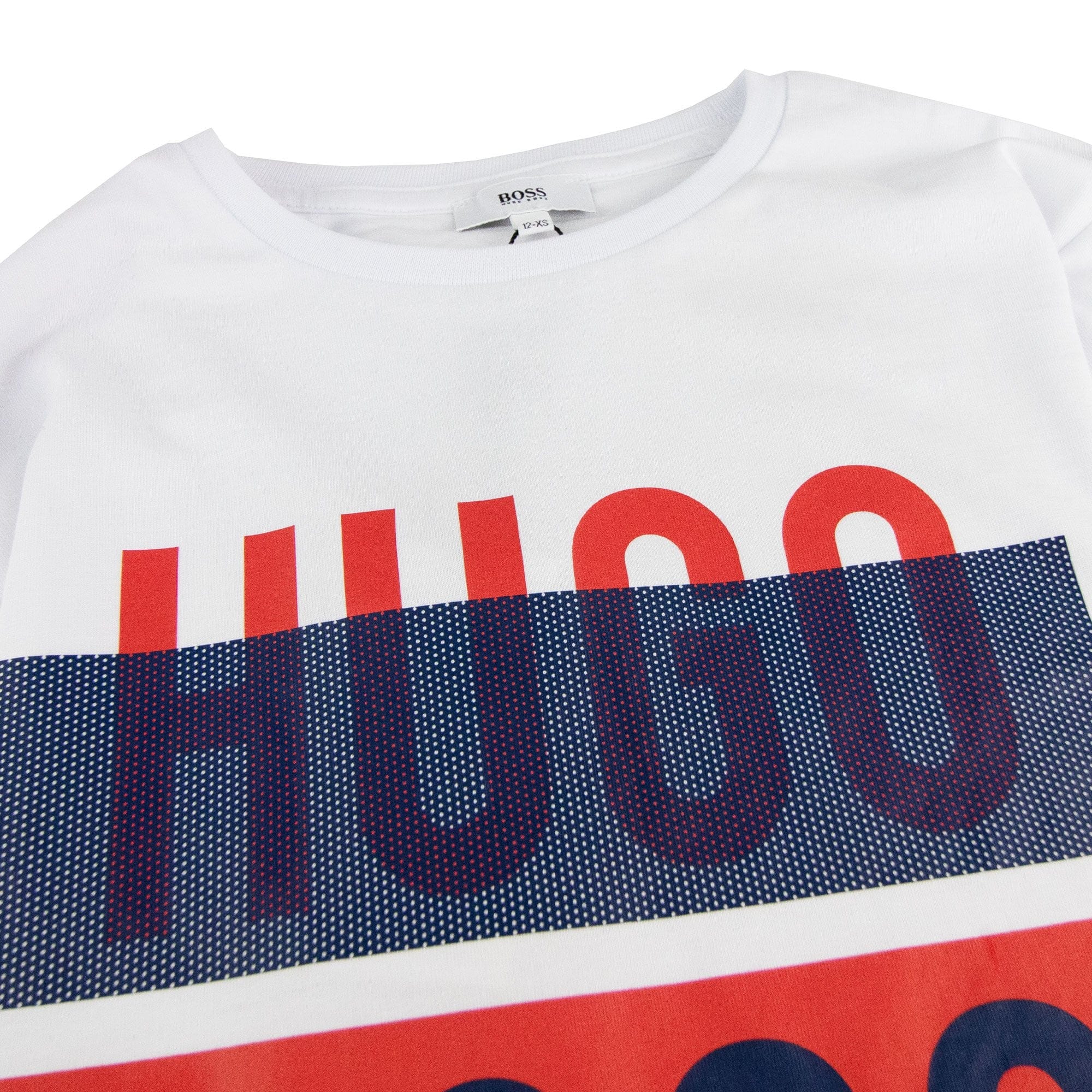 Hugo Boss Kids Printed Logo L/s T Shirt White