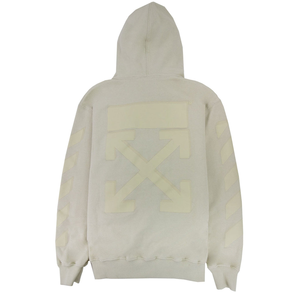 Off White Women Rubber Arrow Zip Up Hoodie Off White