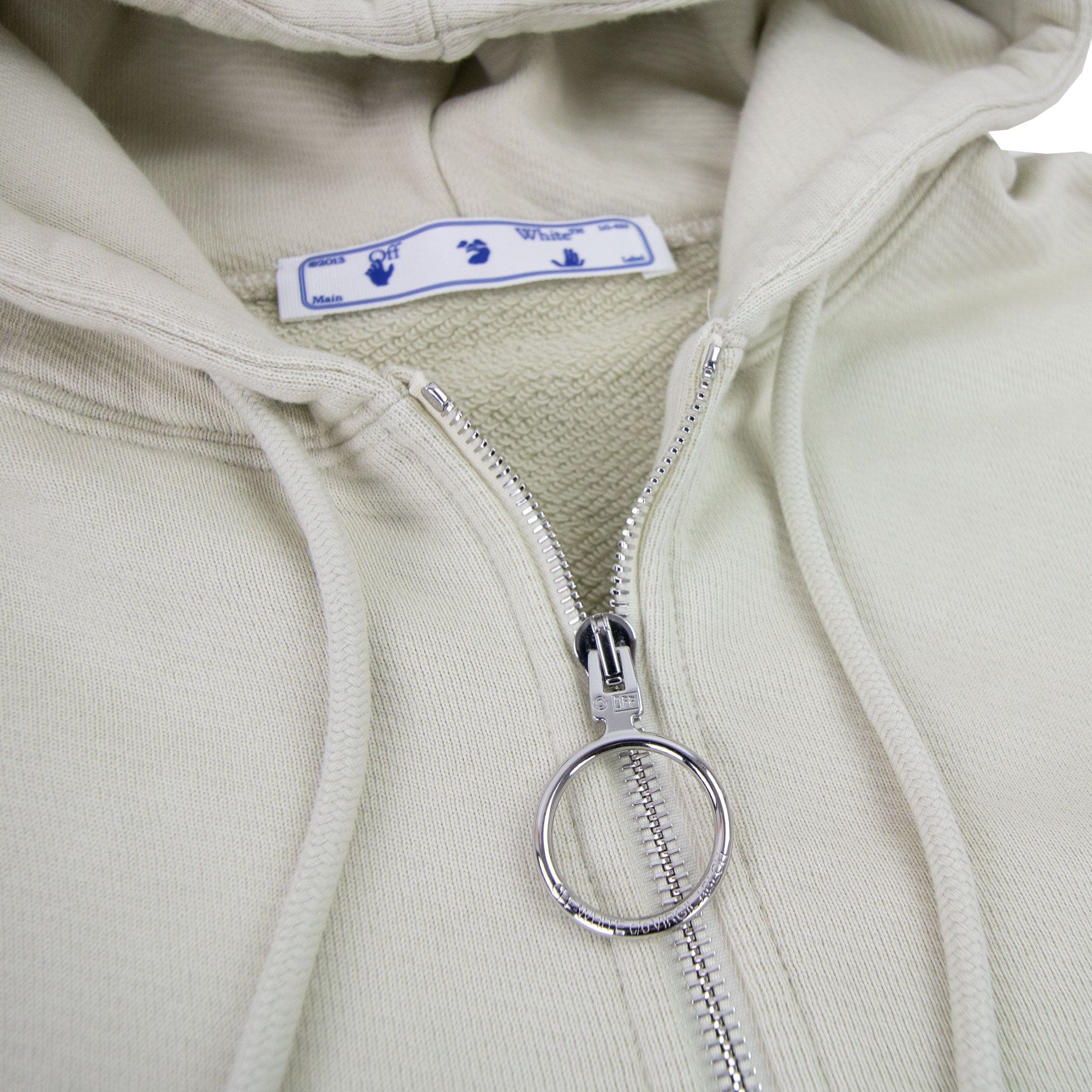 Off White Women Rubber Arrow Zip Up Hoodie Off White