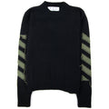 Off White Reverse Arrow Diag Knitted Sweatshirt Black/green