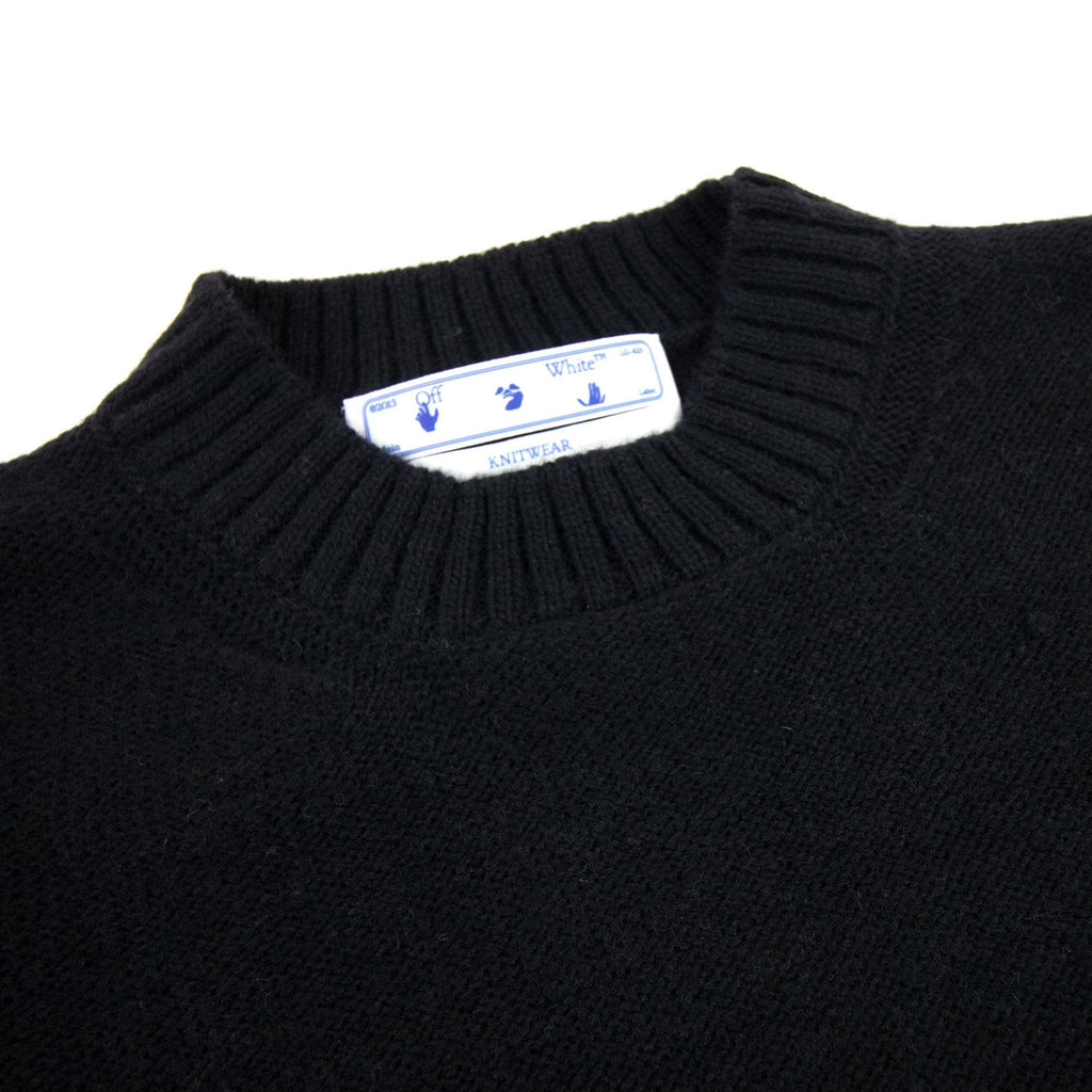 Off White Reverse Arrow Diag Knitted Sweatshirt Black/green